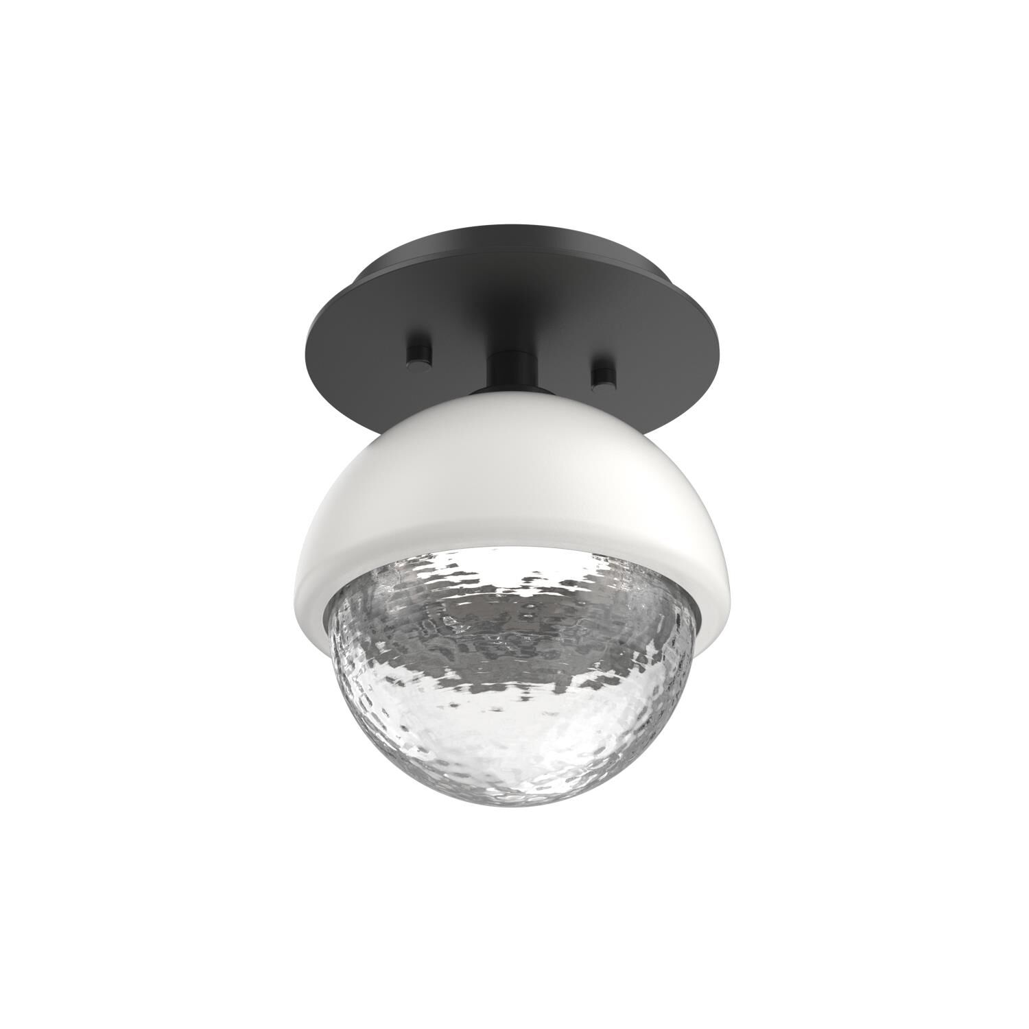 Shown in Matte Black finish and Clear glass and Salt White accent