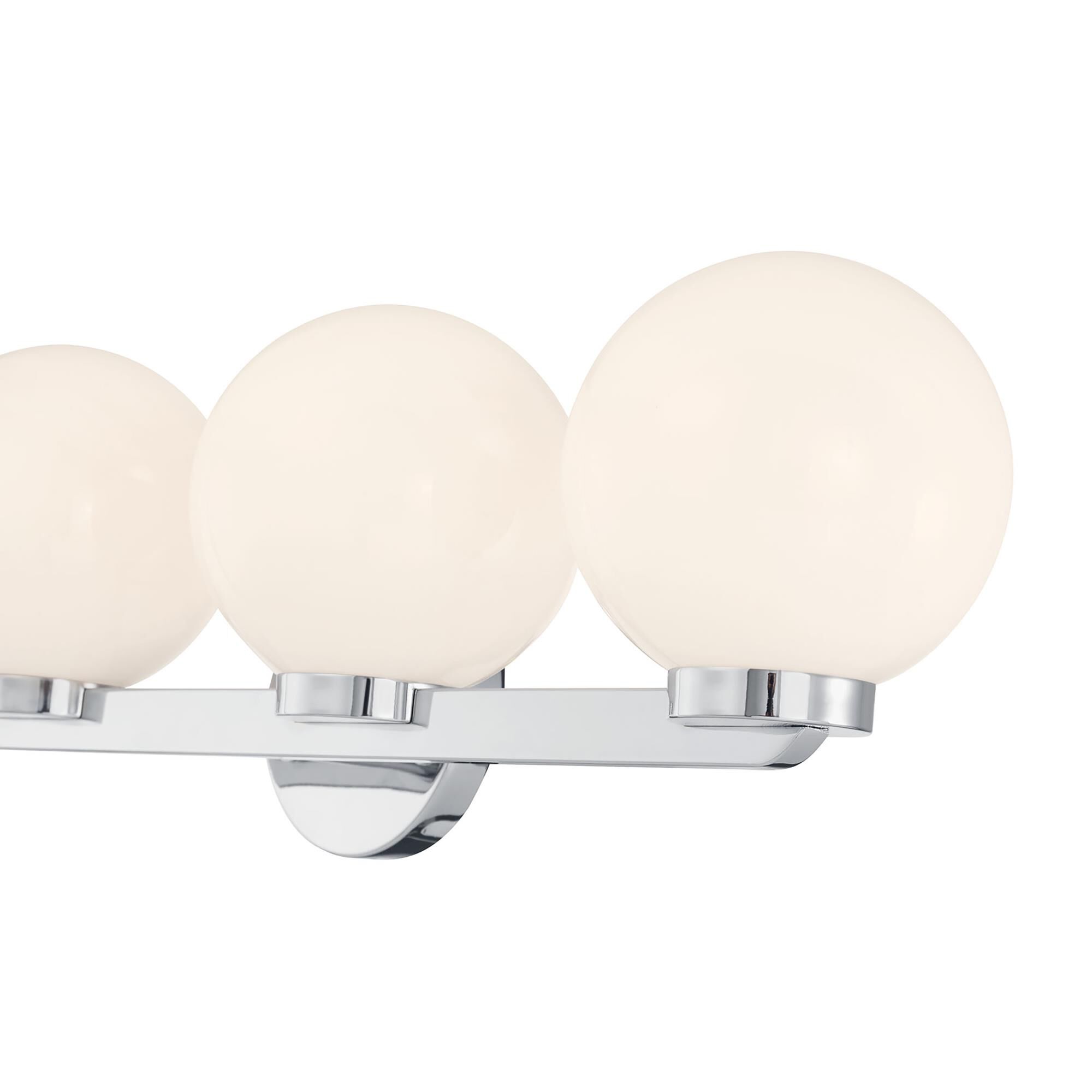 Shown in Chrome finish and Shiny Opal glass