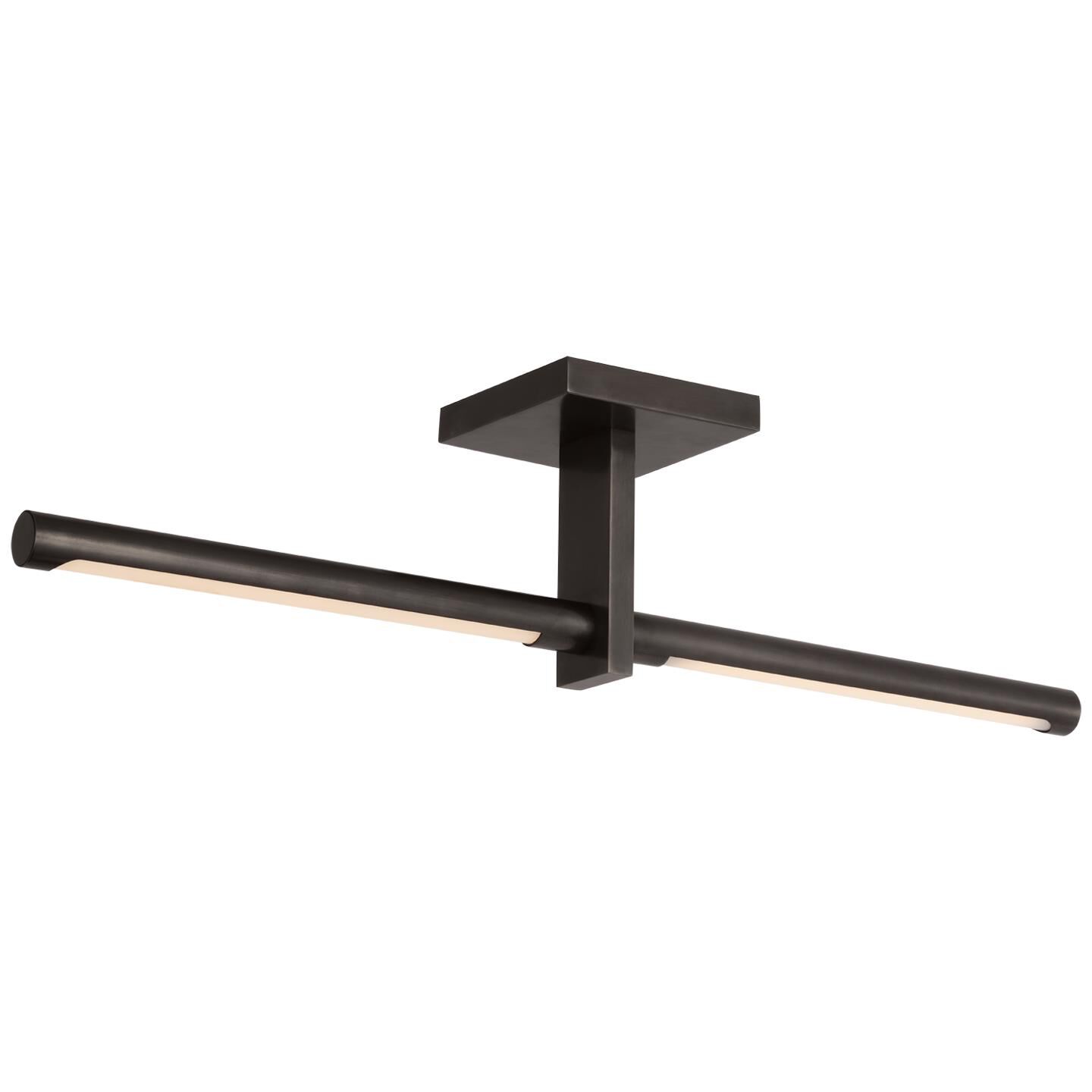 Kelly Wearstler Axis 24 Inch 2 Light LED Semi Flush Mount by Visual Comfort Signature Collection