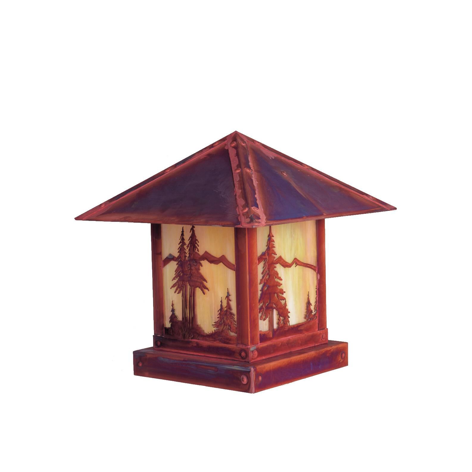 Timber Ridge 13 Inch Tall 1 Light Outdoor Pier Lamp by Arroyo Craftsman