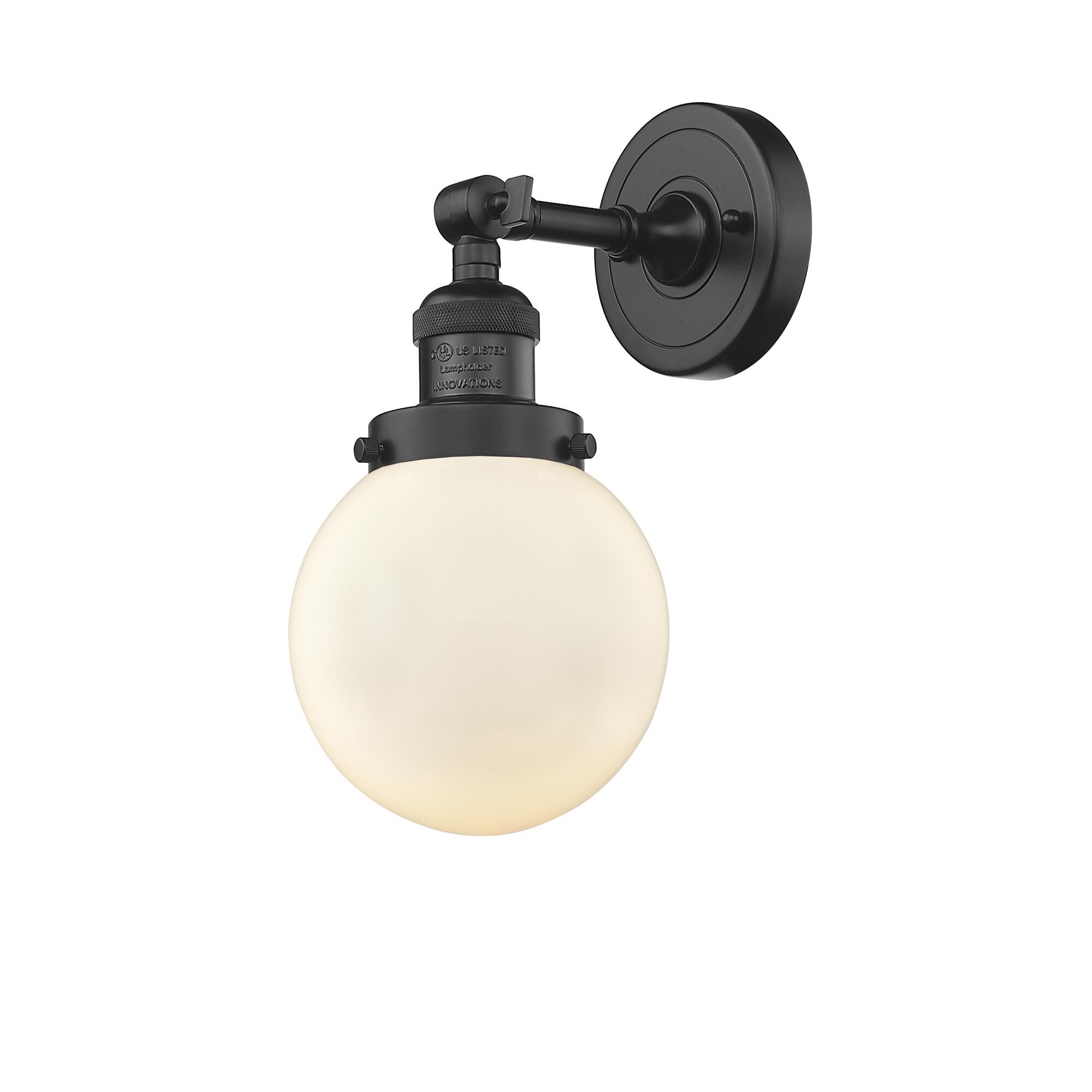 Shown in Oil Rubbed Bronze finish and Matte White Cased glass and No Accent accent