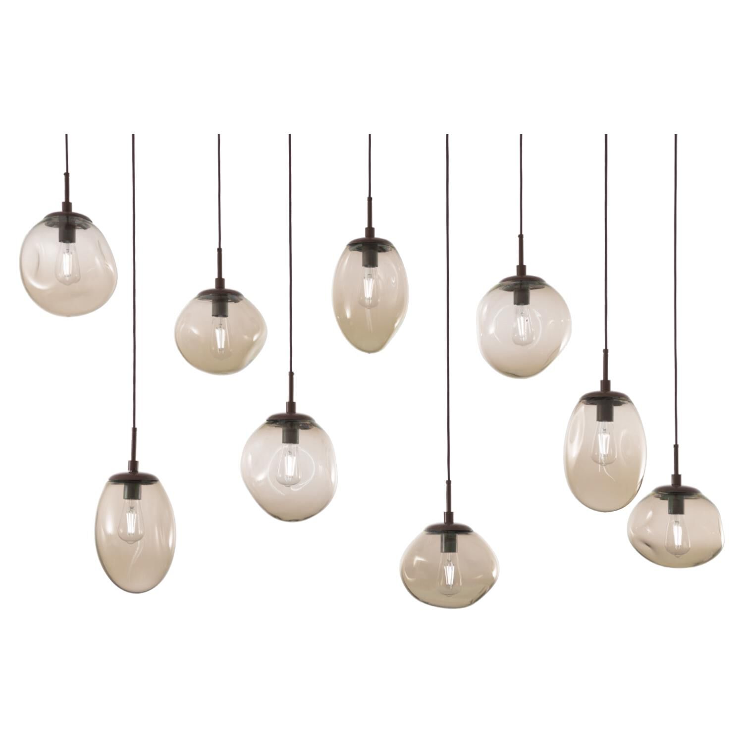 Levi Wilson Nebula 70 Inch 9 Light Linear Suspension Light by Hammerton Studio