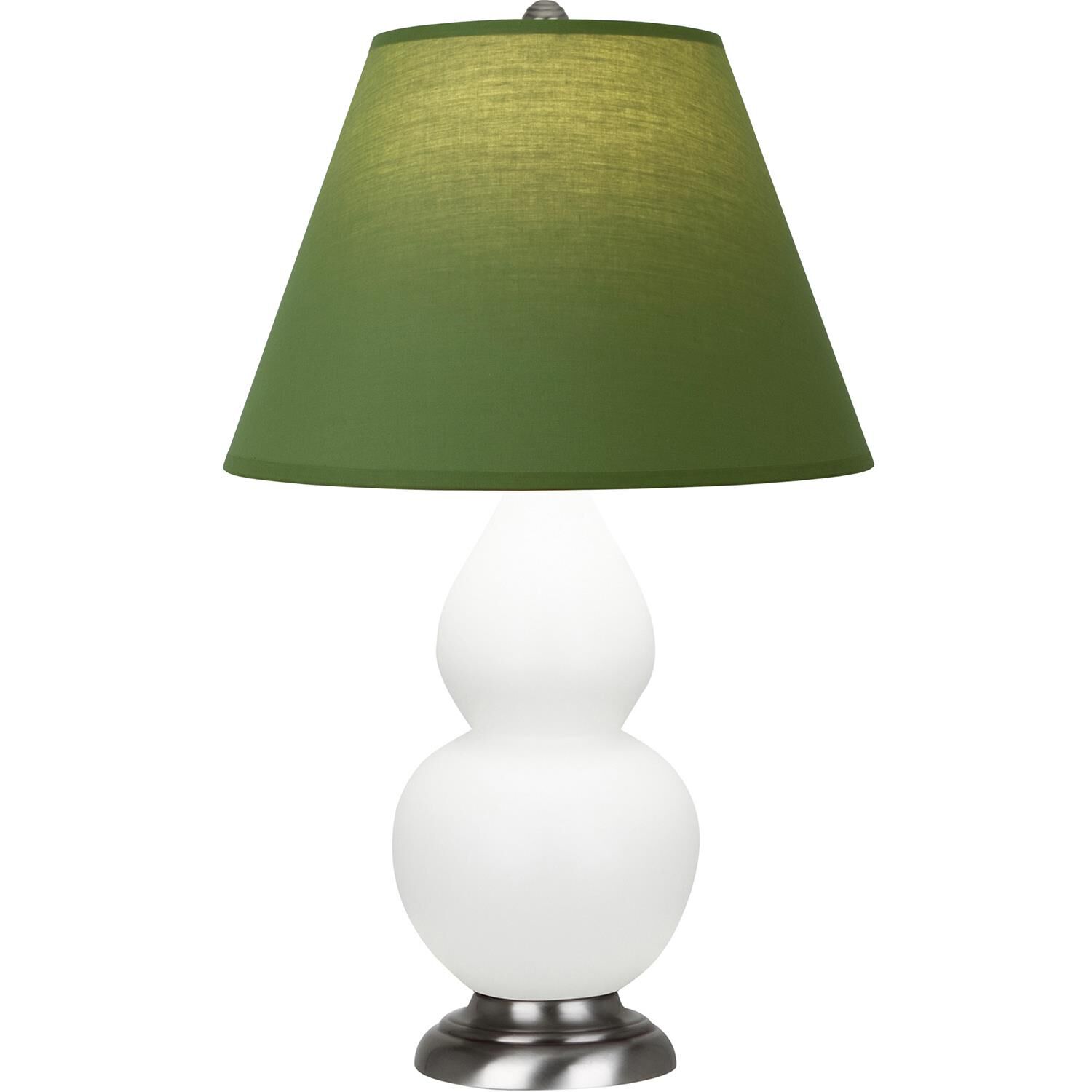 Shown in Matte Daisy finish and Tea Green and Taupe shade and Antique Silver accent