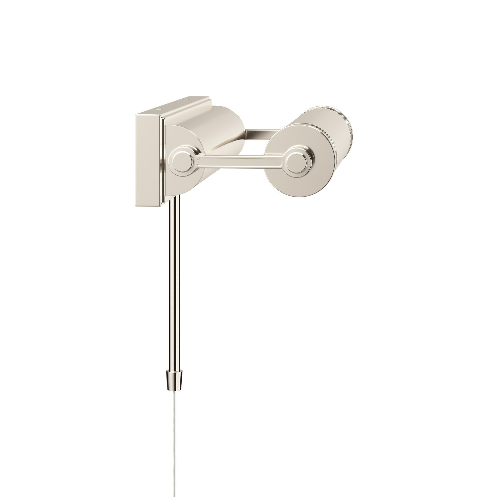 Shown in Polished Nickel finish and Metal shade