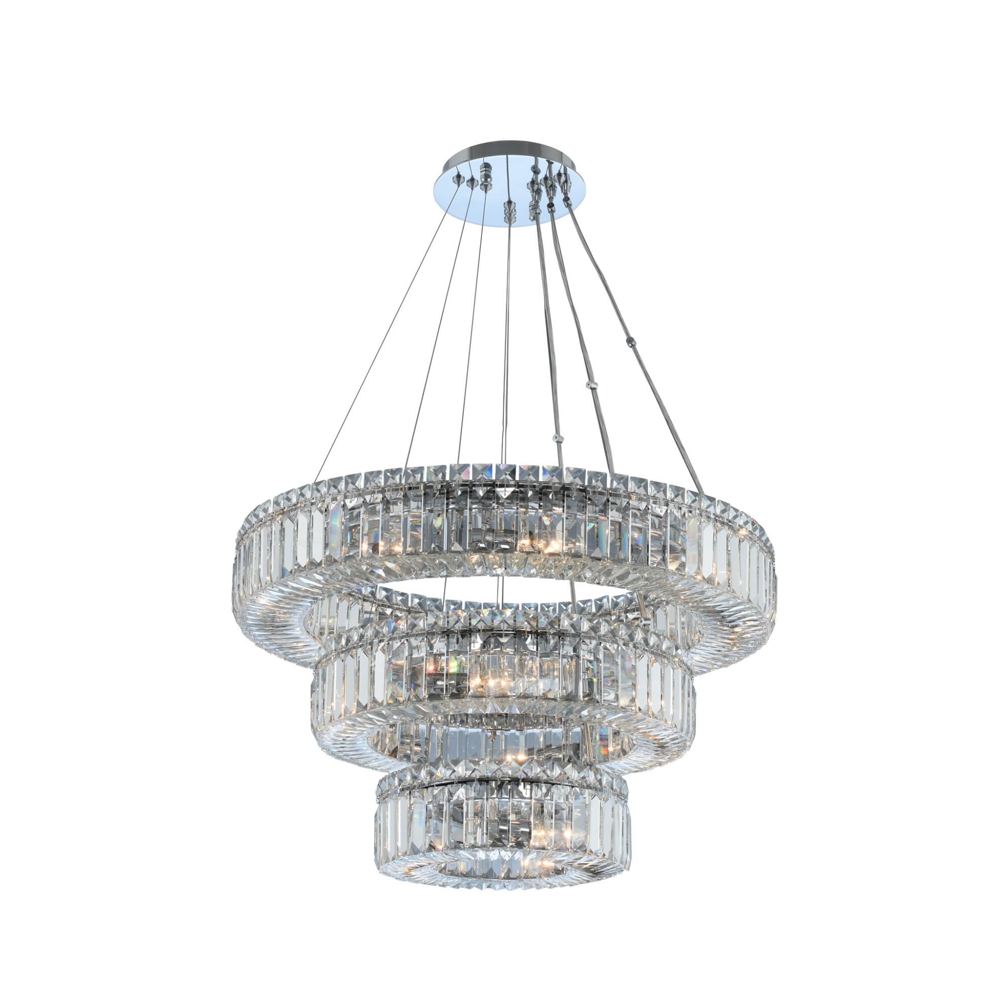 Rondelle 26 Inch 18 Light Chandelier by Allegri