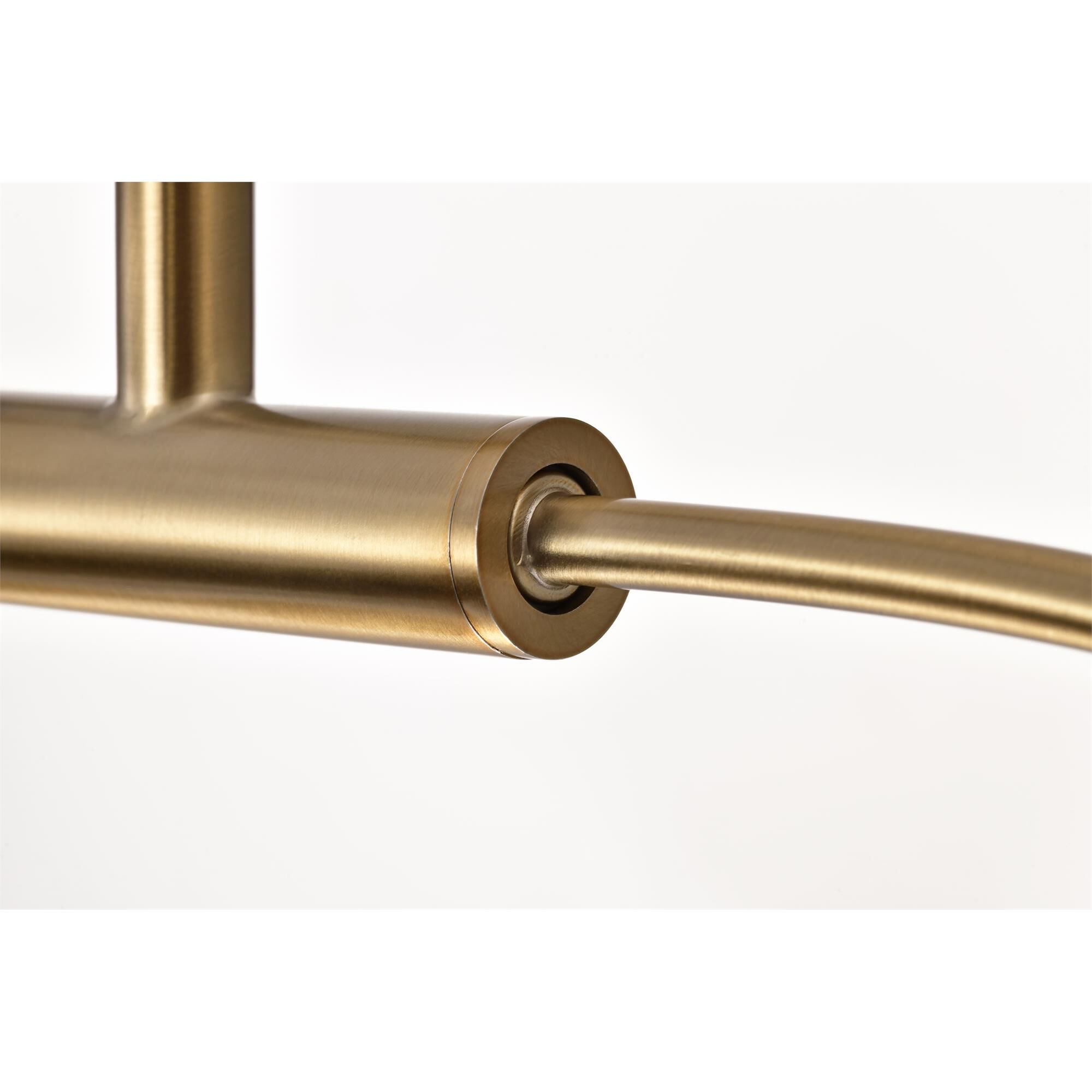 Shown in Burnished Brass finish and White Opal glass