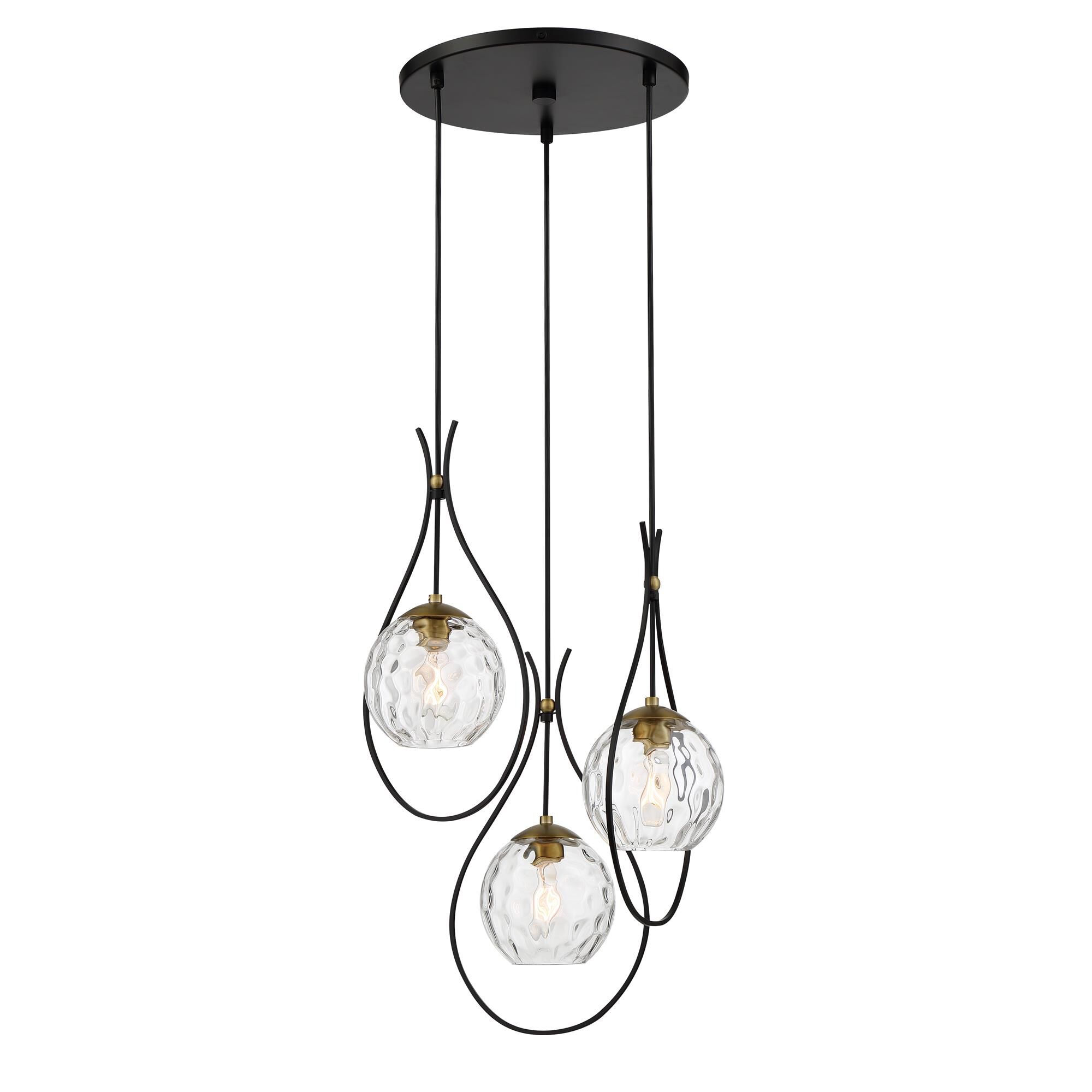 Shown in Coal and Soft Brass finish and Clear Water glass