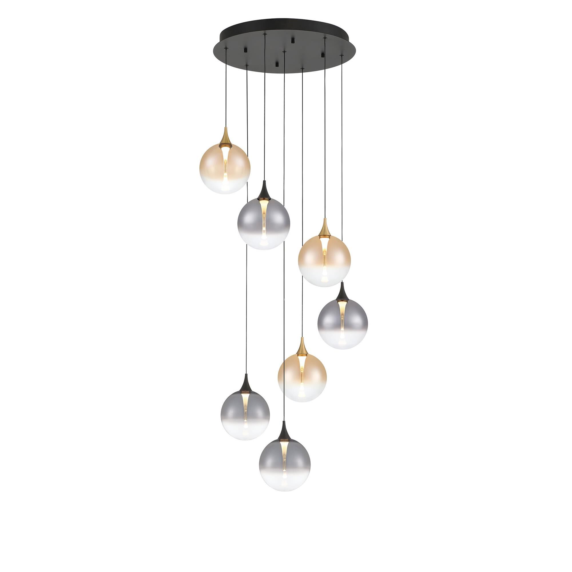 Shown in Gold-Black finish and Mixed glass