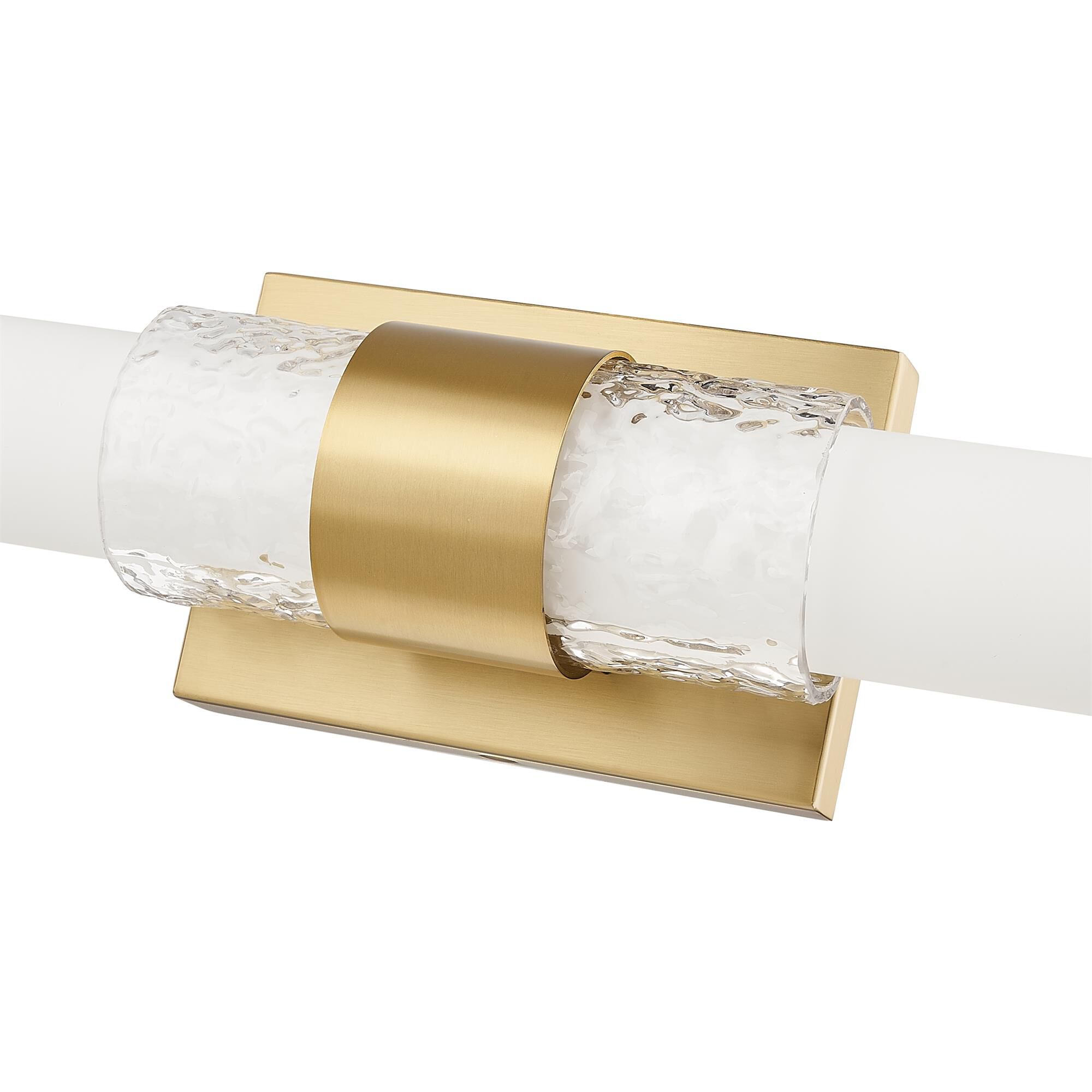 Shown in Modern Gold finish and Matte Opal glass and Matte Opal shade
