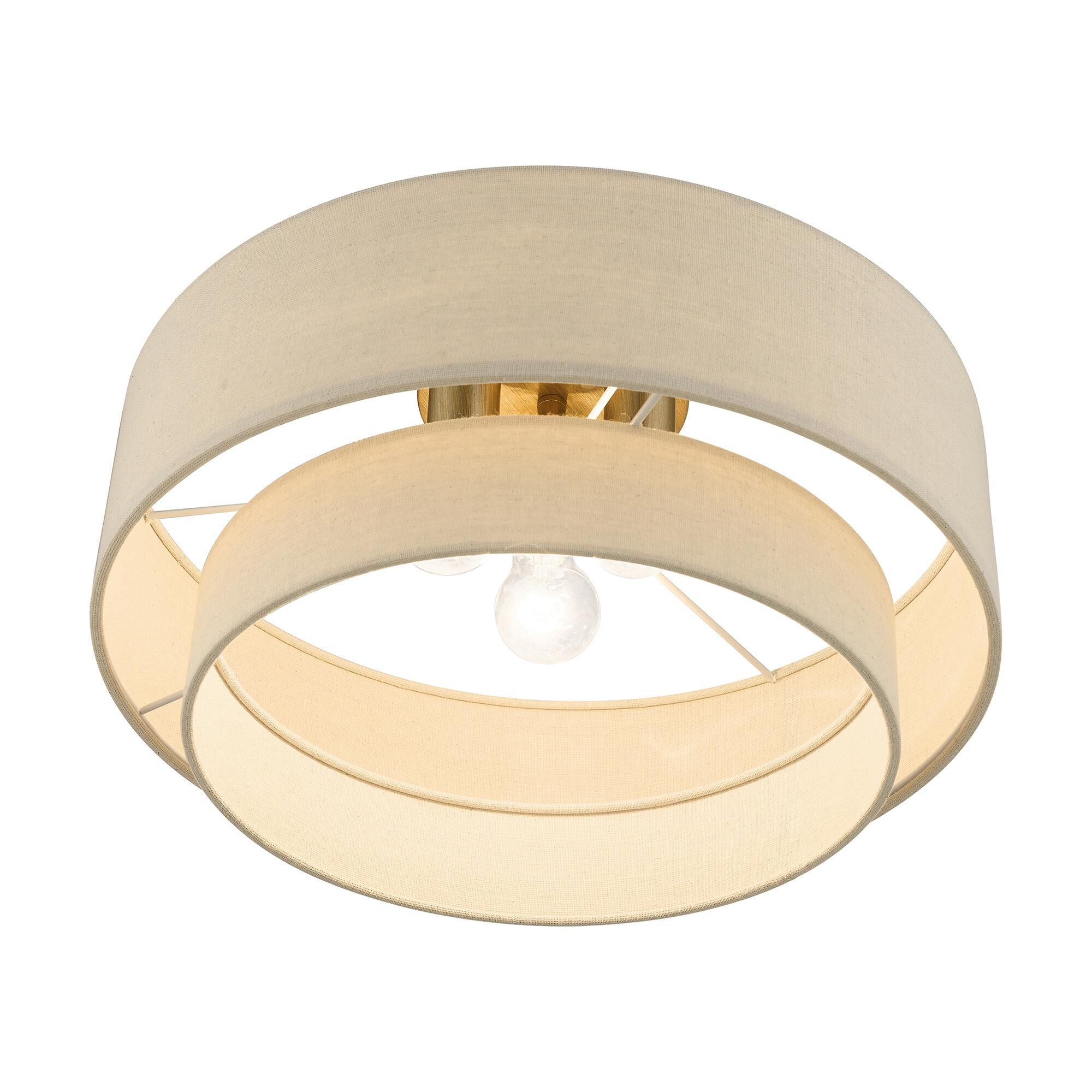 Bellingham 18 Inch 3 Light Semi Flush Mount by Livex Lighting