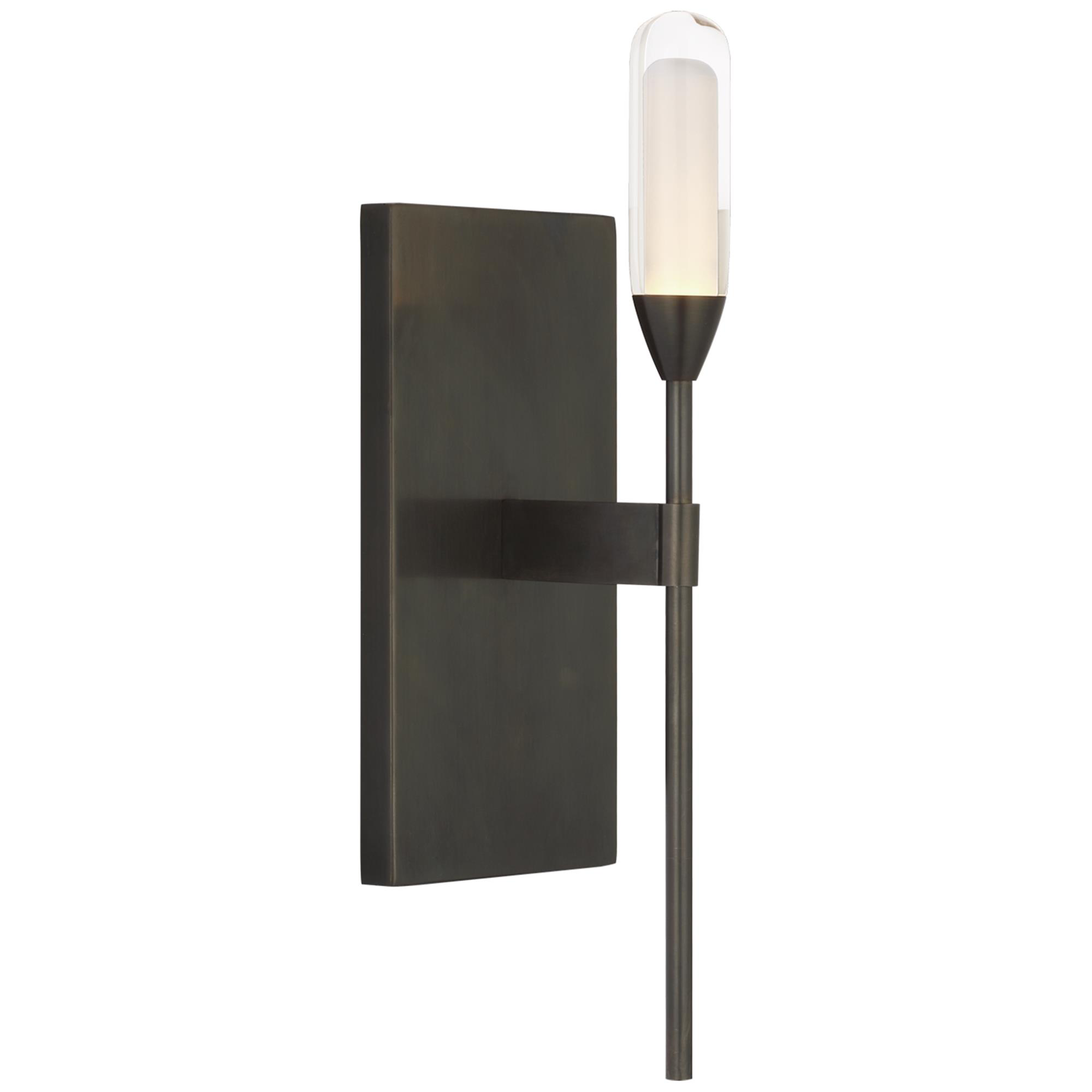 Shown in Bronze finish and Clear glass