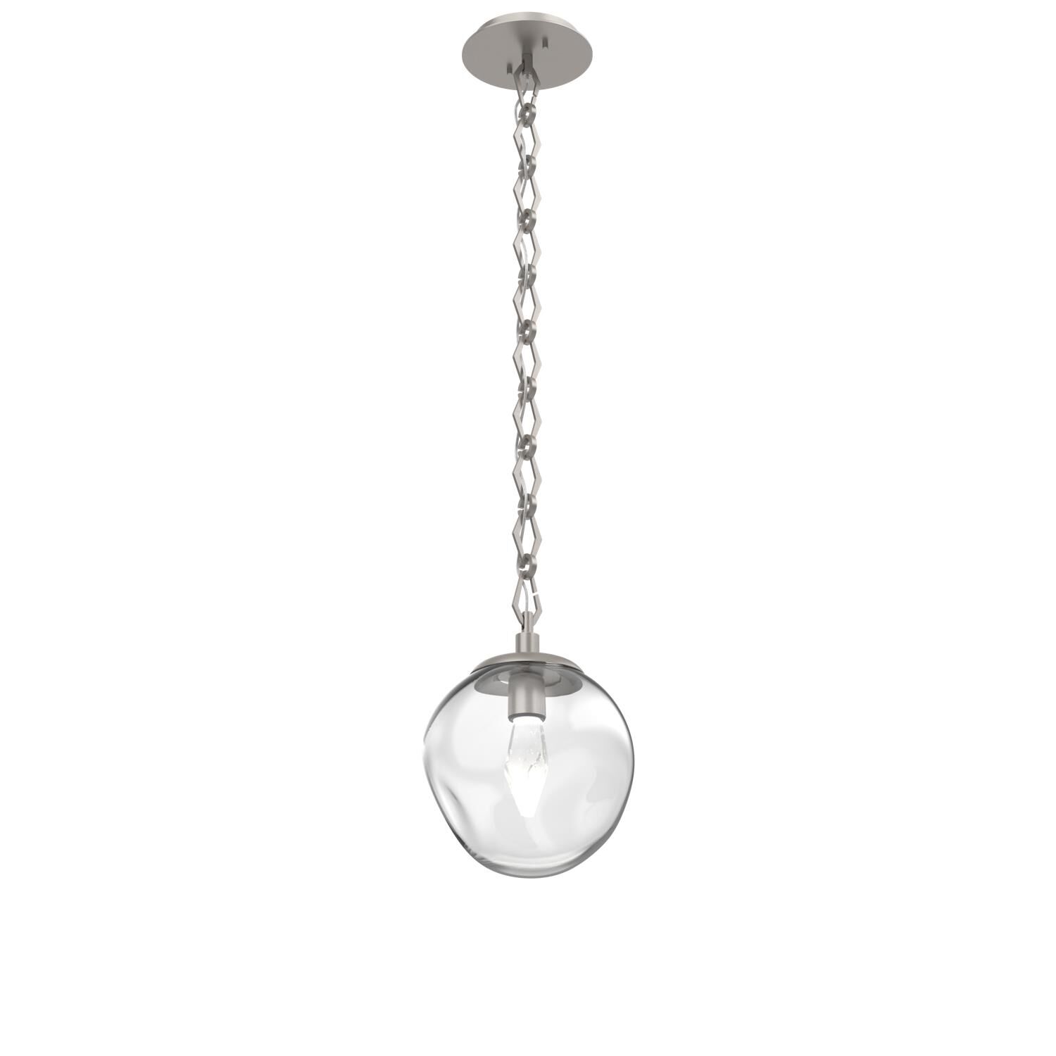 Shown in Beige Silver finish and Clear with Large Crystal glass