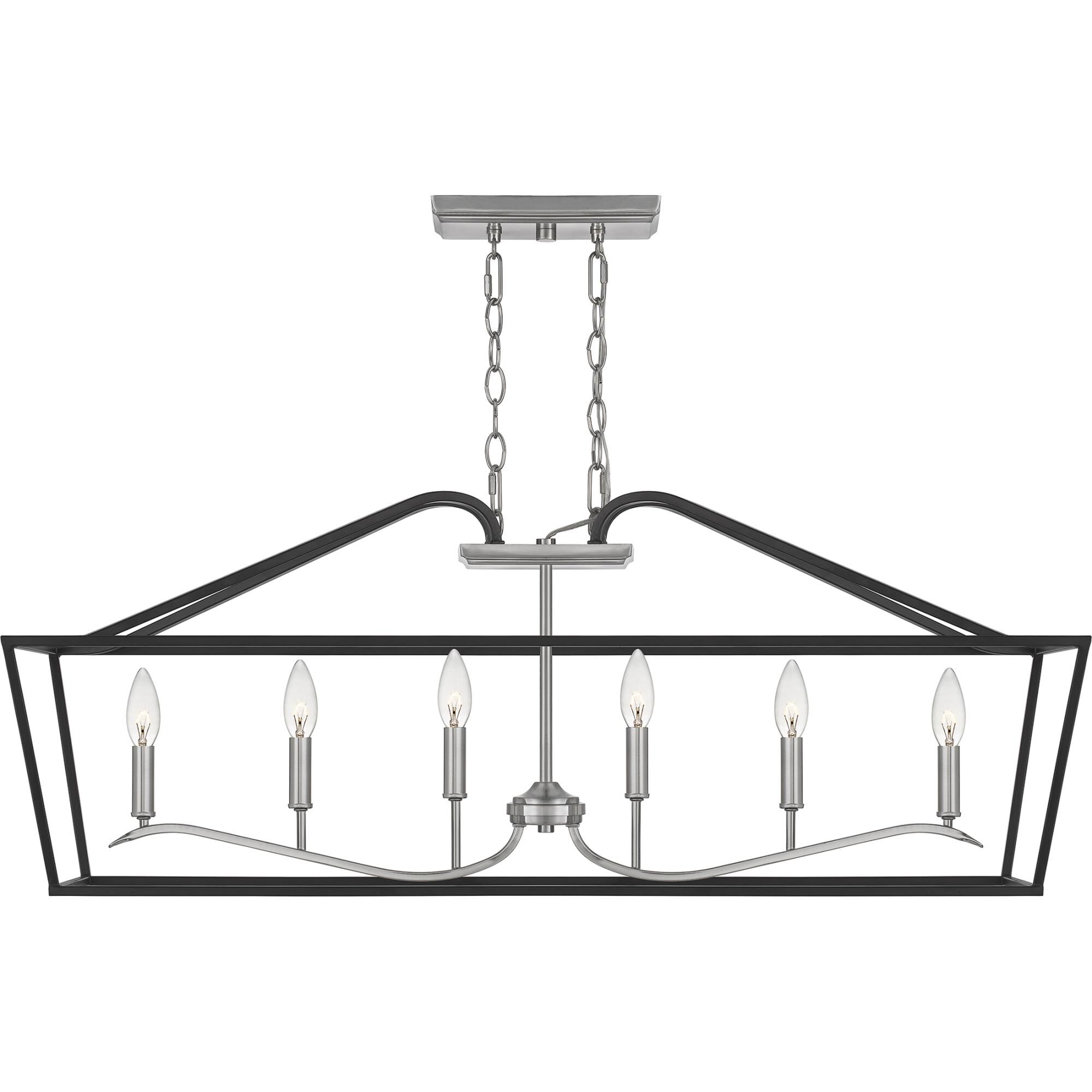 42 Inch 6 Light Linear Suspension Light by Quoizel