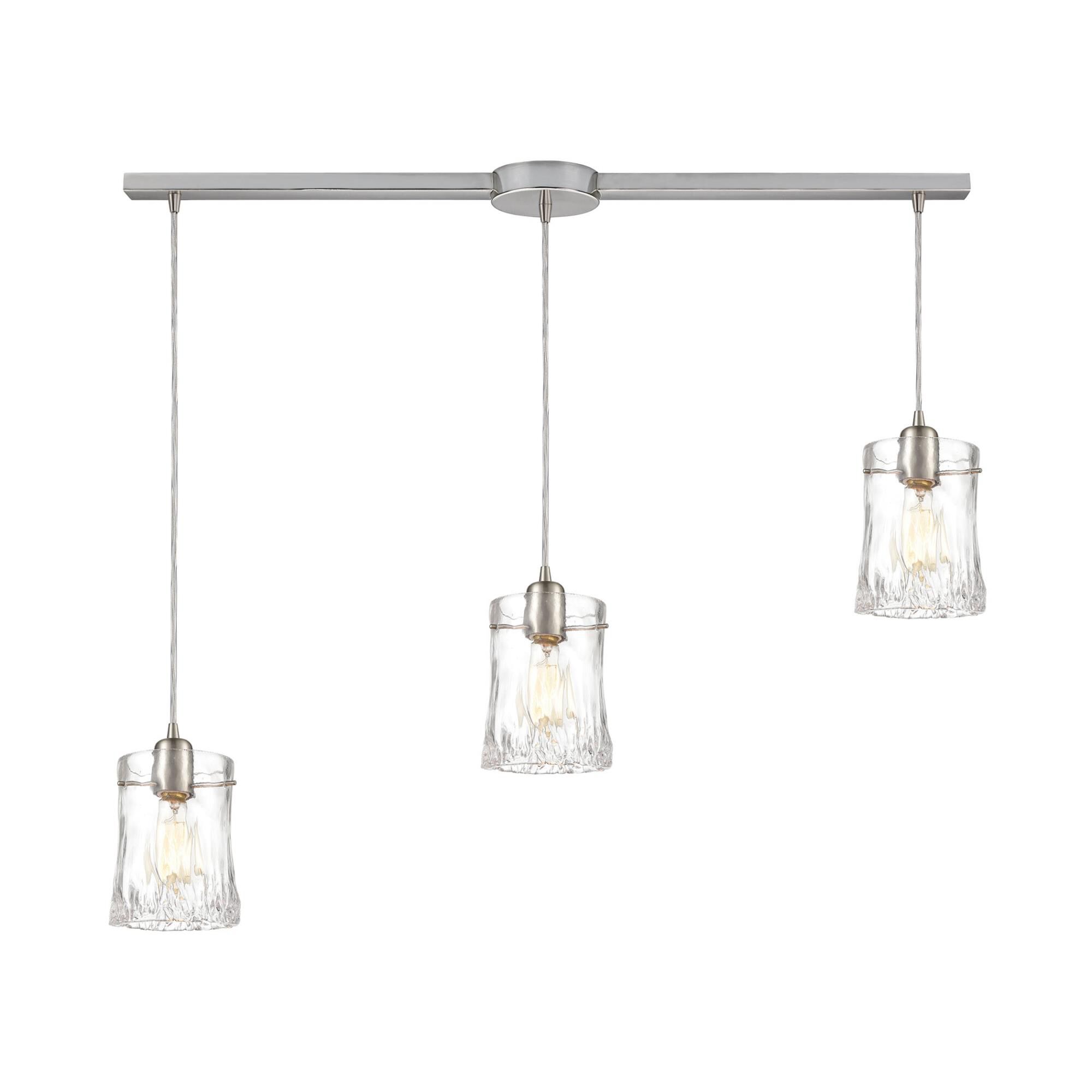 Hand Formed 36 Inch 3 Light Linear Suspension Light by ELK Lighting