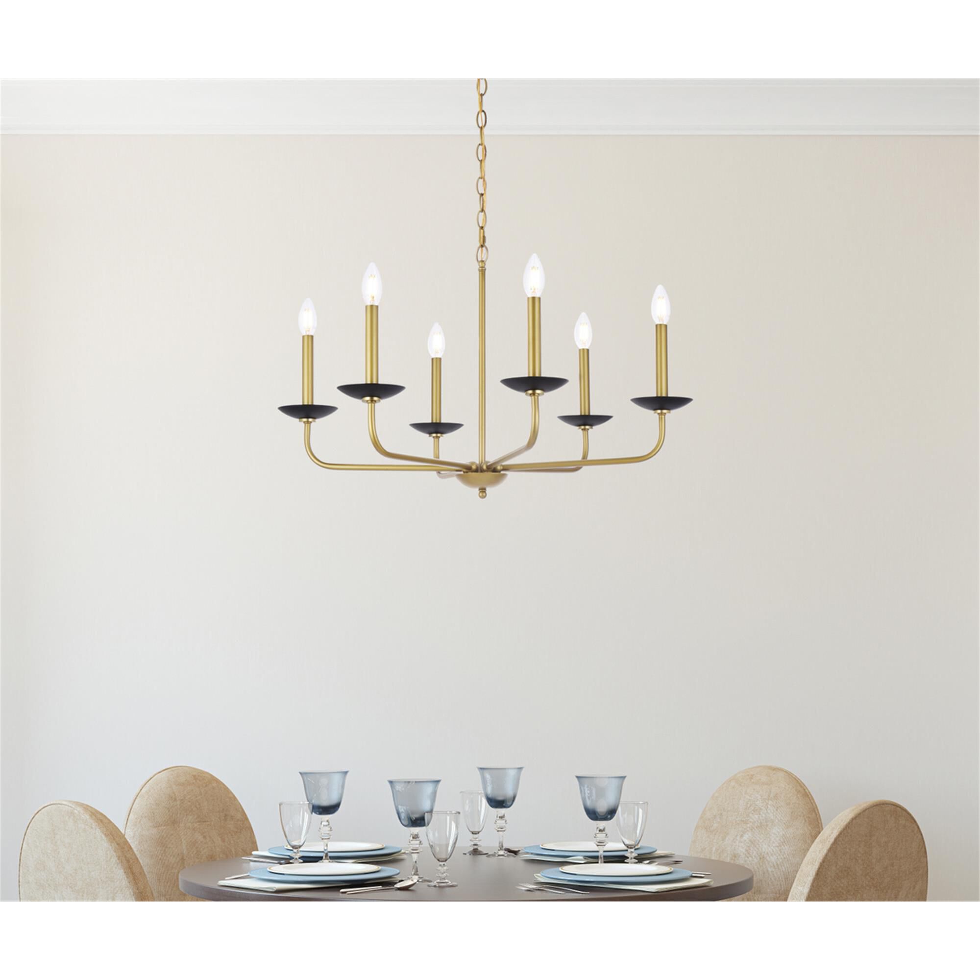 Cohen 30 Inch 6 Light Chandelier by Elegant Lighting
