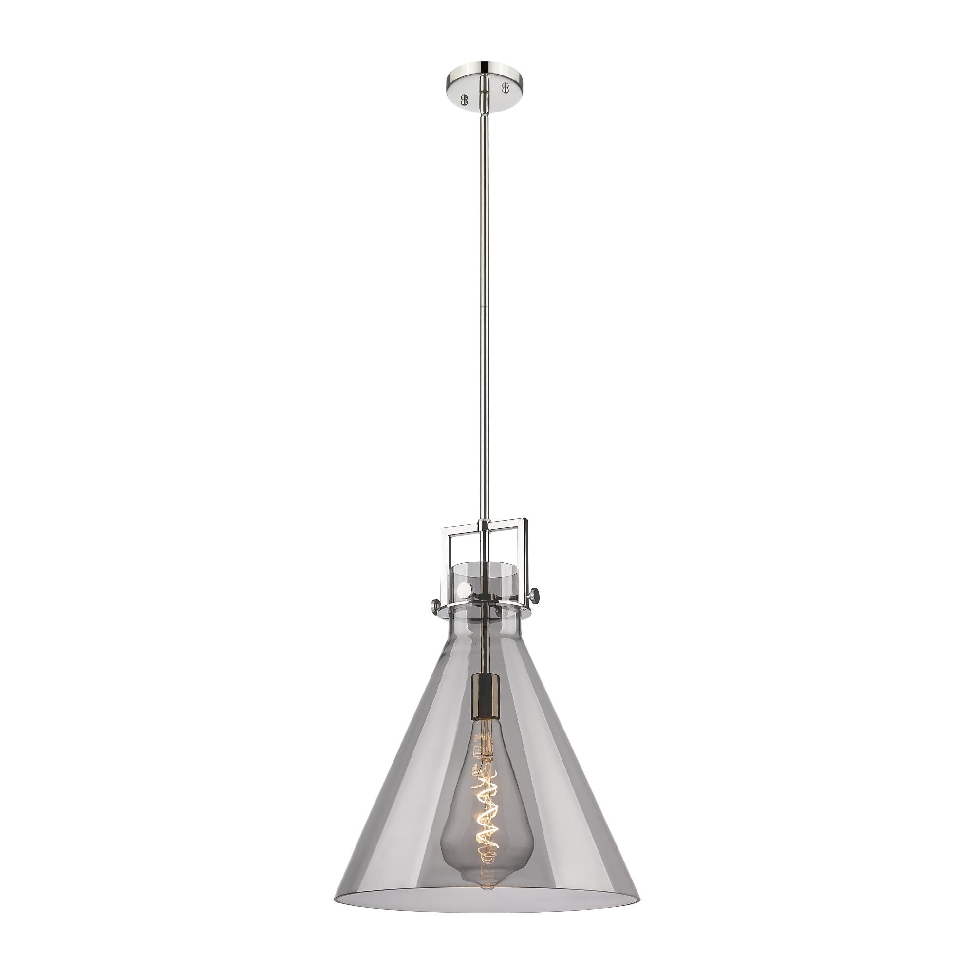 Shown in Polished Nickel finish and Plated Smoke glass