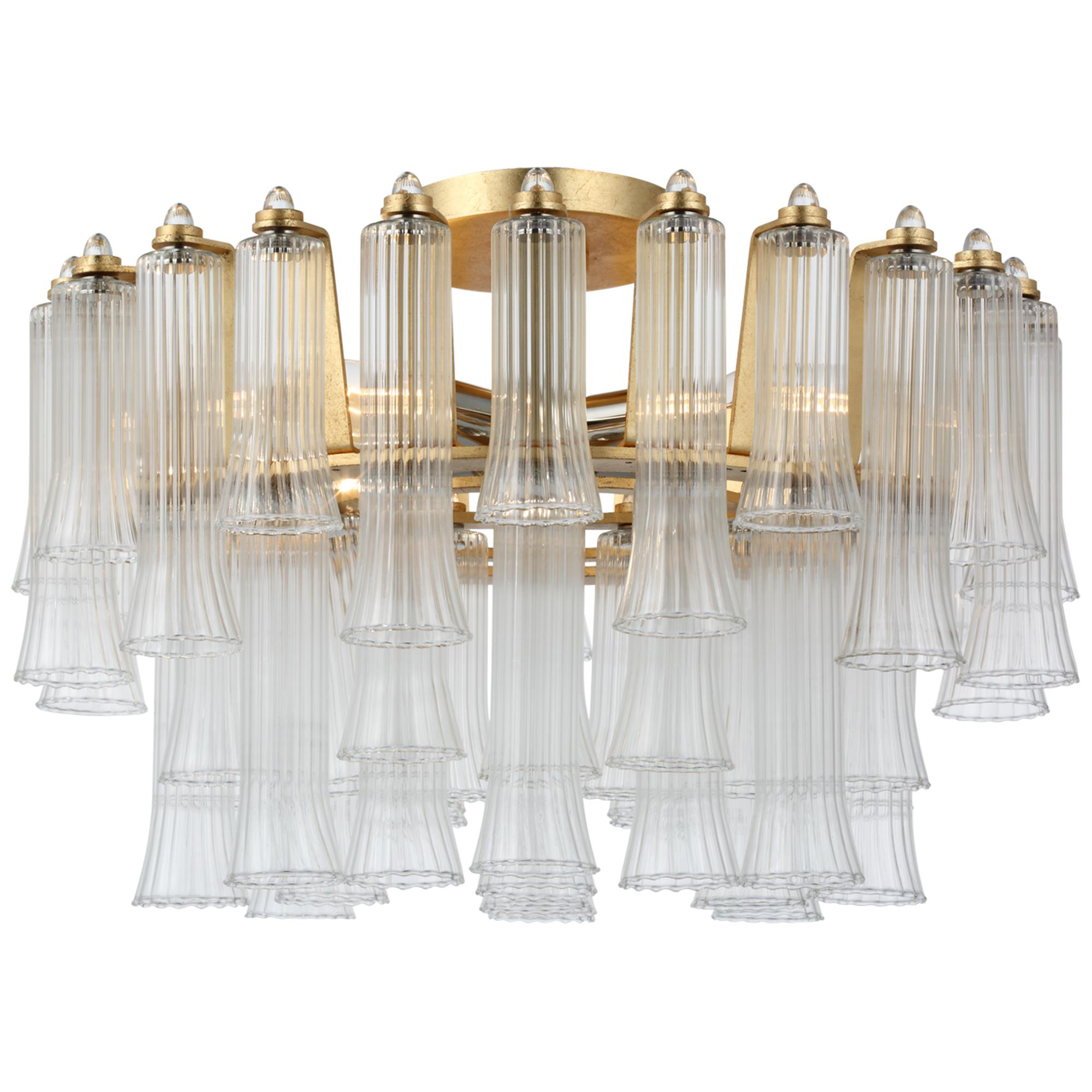 Shown in Gild finish and Clear glass