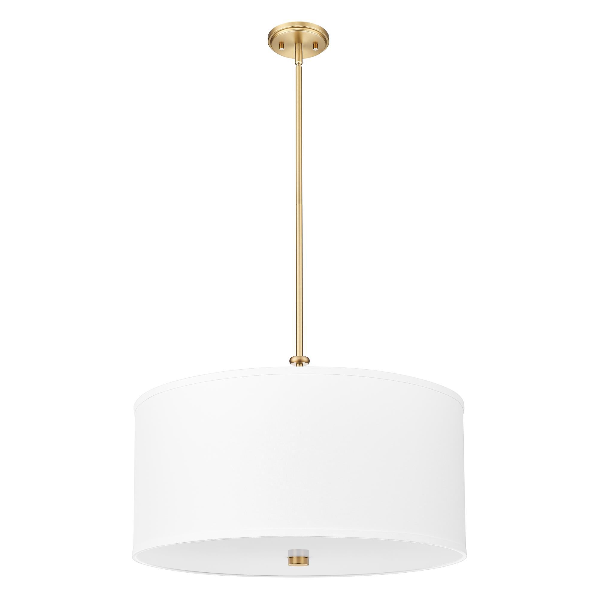 Shown in Modern Gold finish and White glass