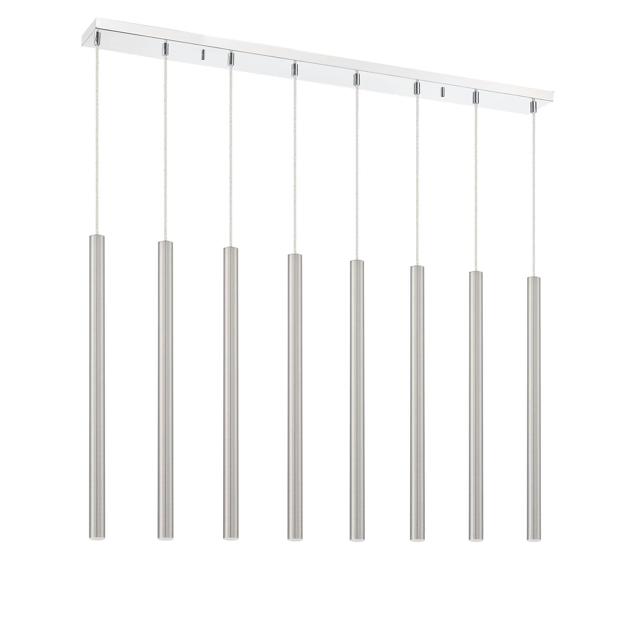 Shown in Chrome finish and Steel glass and Steel shade