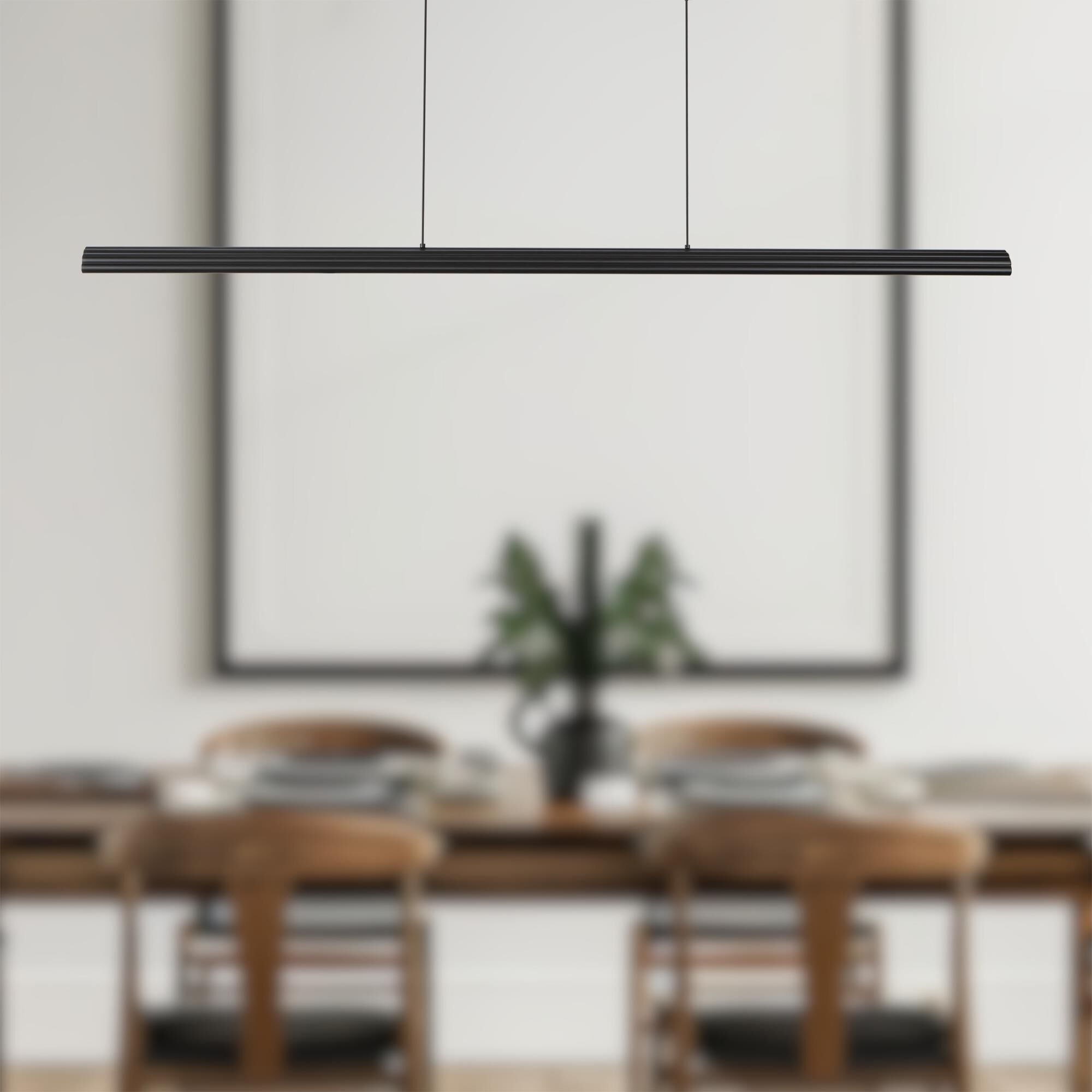 Shown in Matte Black finish and Frosted Acrylic Diffuser glass and Aluminum shade