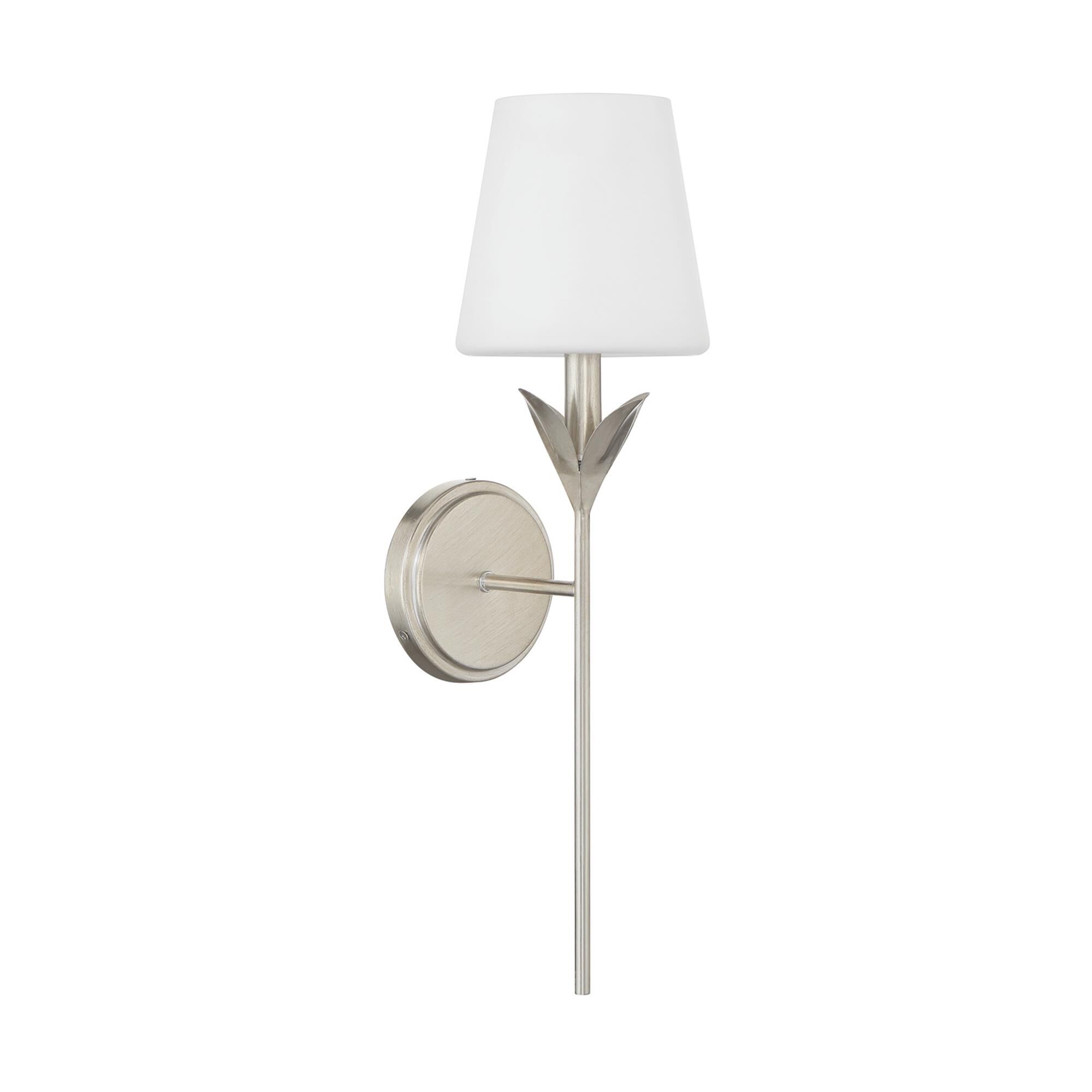 Shown in Antique Silver finish and Glass shade