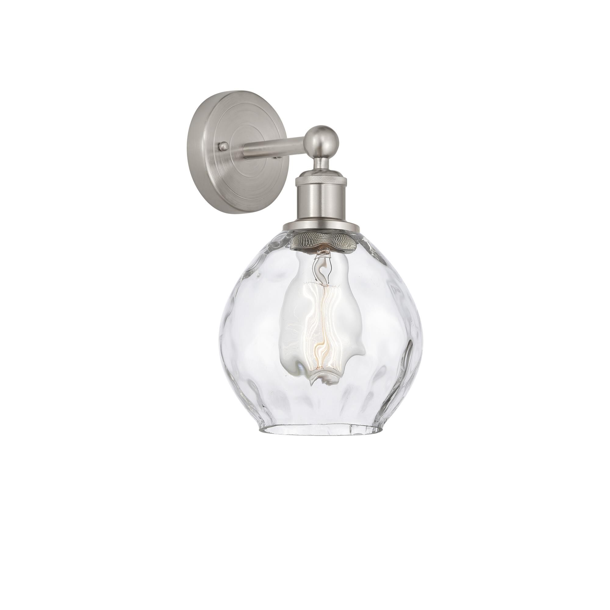 Shown in Brushed Satin Nickel, Clear finish and Clear glass and Clear Glass shade