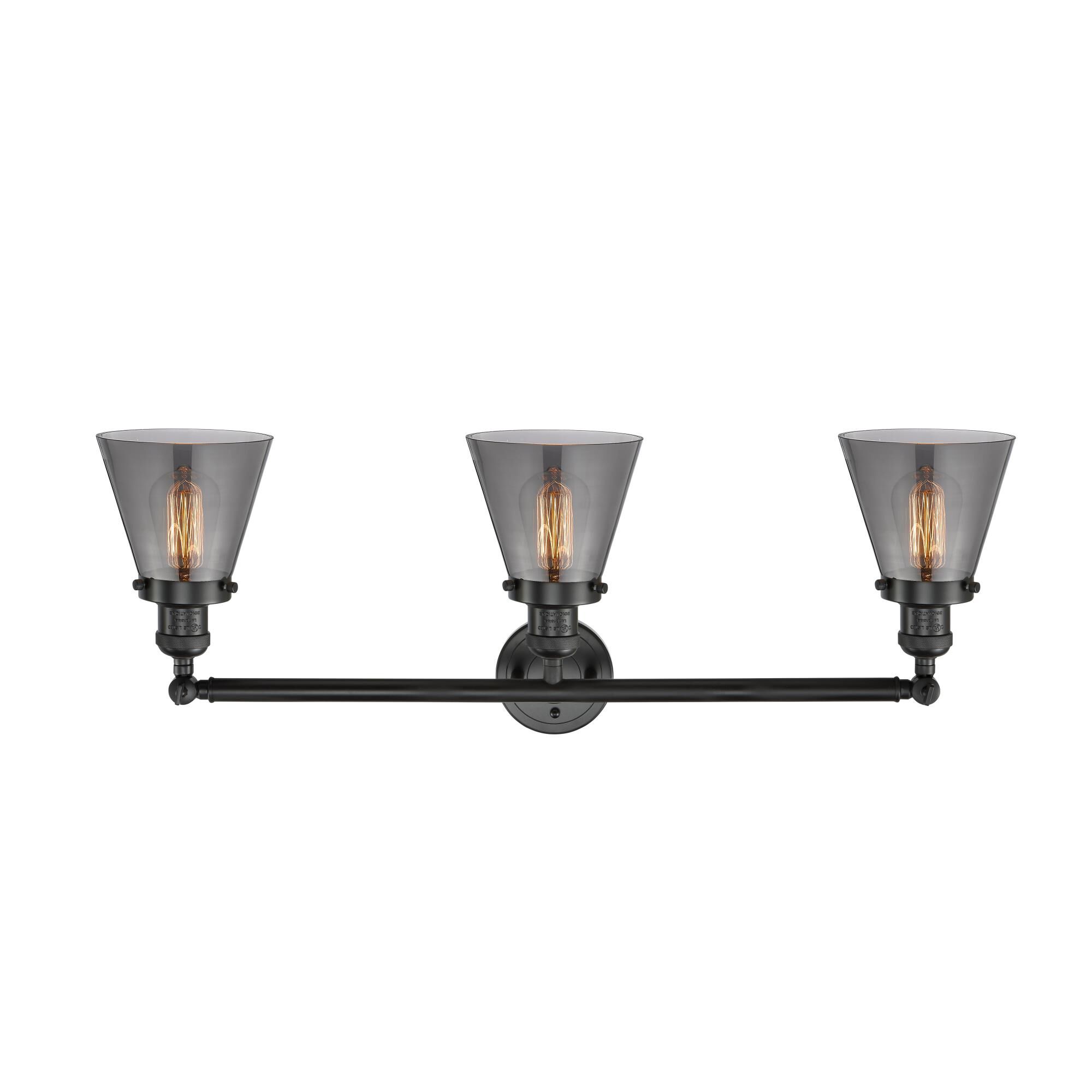 Bruno Marashlian Small Cone 30 Inch 3 Light Bath Vanity Light by Innovations Lighting