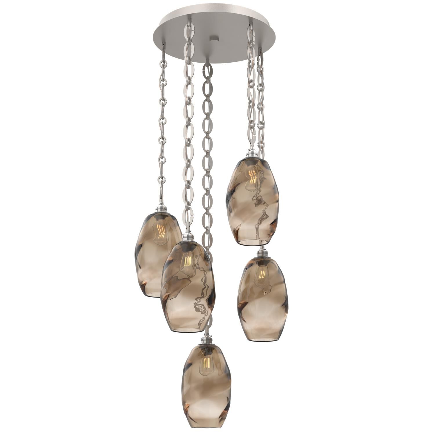Levi Wilson Ellisse 21 Inch Multi Light Pendant by Hammerton Studio