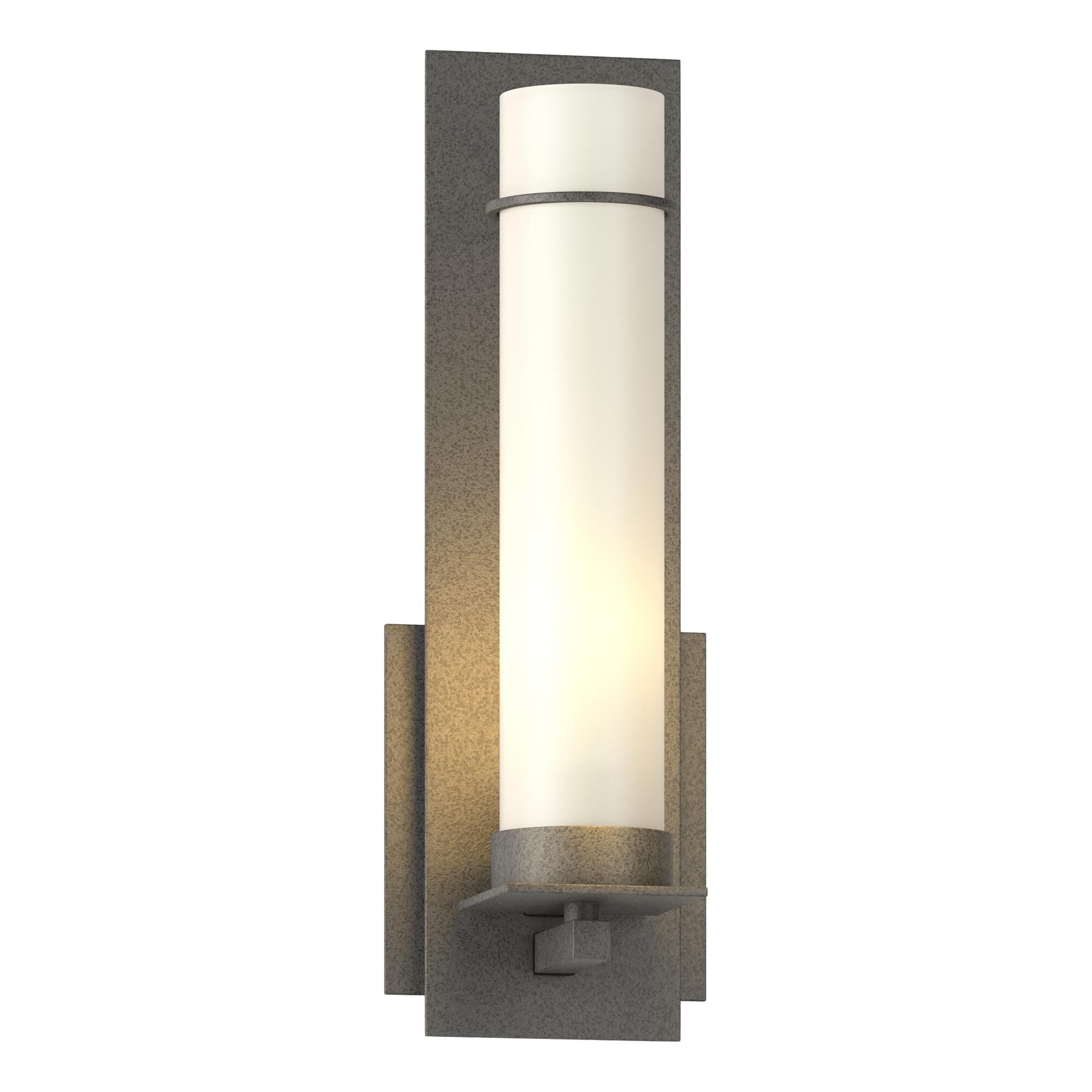 Shown in Natural Iron finish and Opal  glass