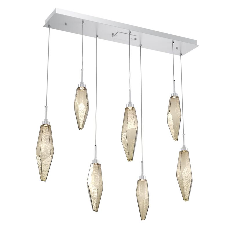 Rock Crystal 44 Inch 7 Light LED Linear Suspension Light by Hammerton Studio