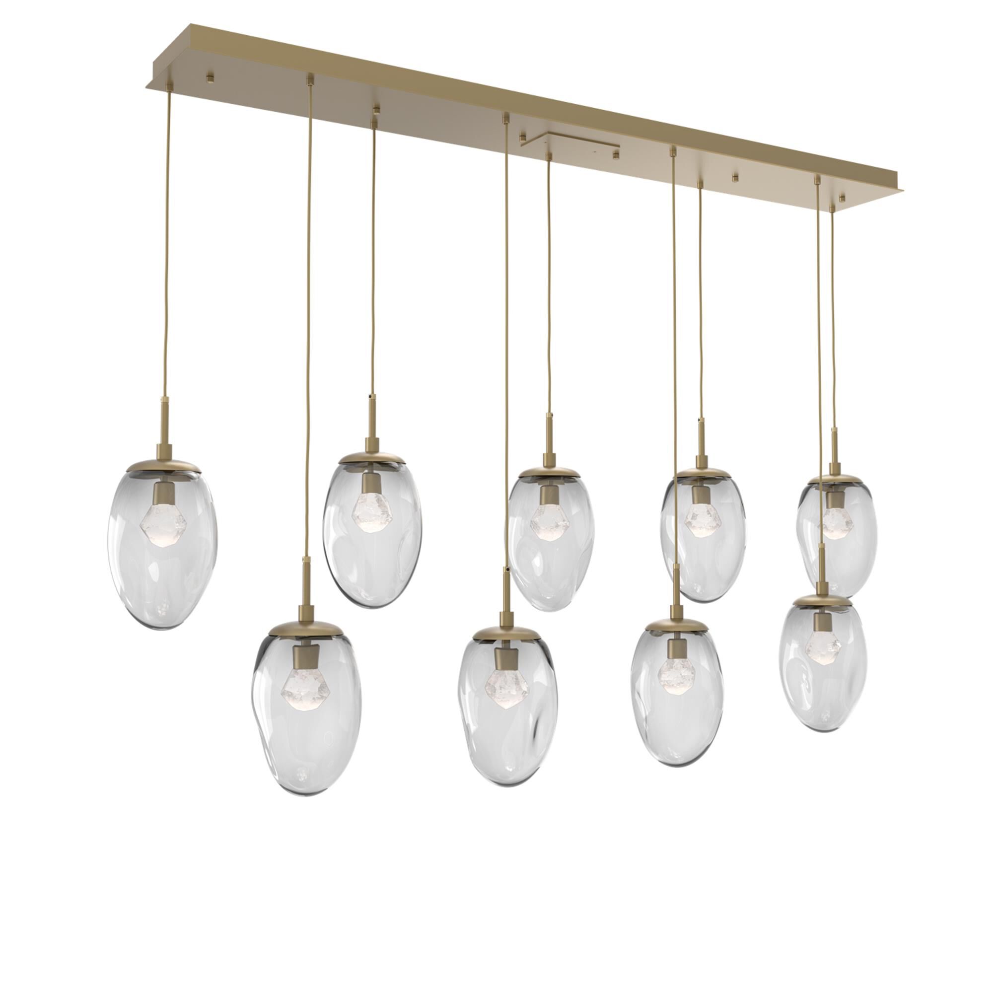 Shown in Gilded Brass finish and Zircon Inner Clear Outer glass