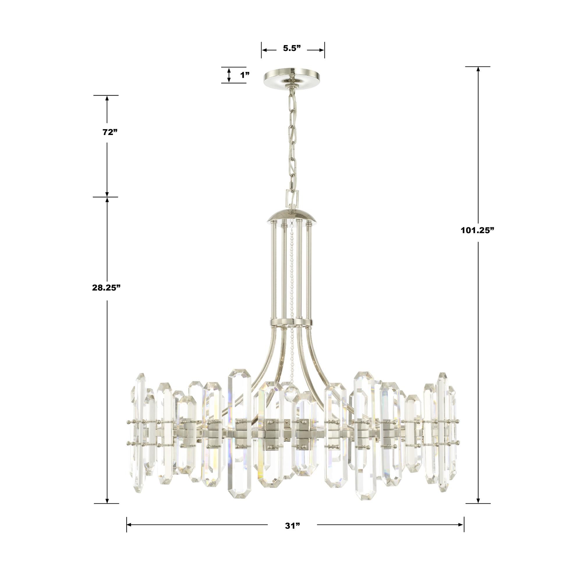 Bolton 31 Inch 12 Light Chandelier by Crystorama