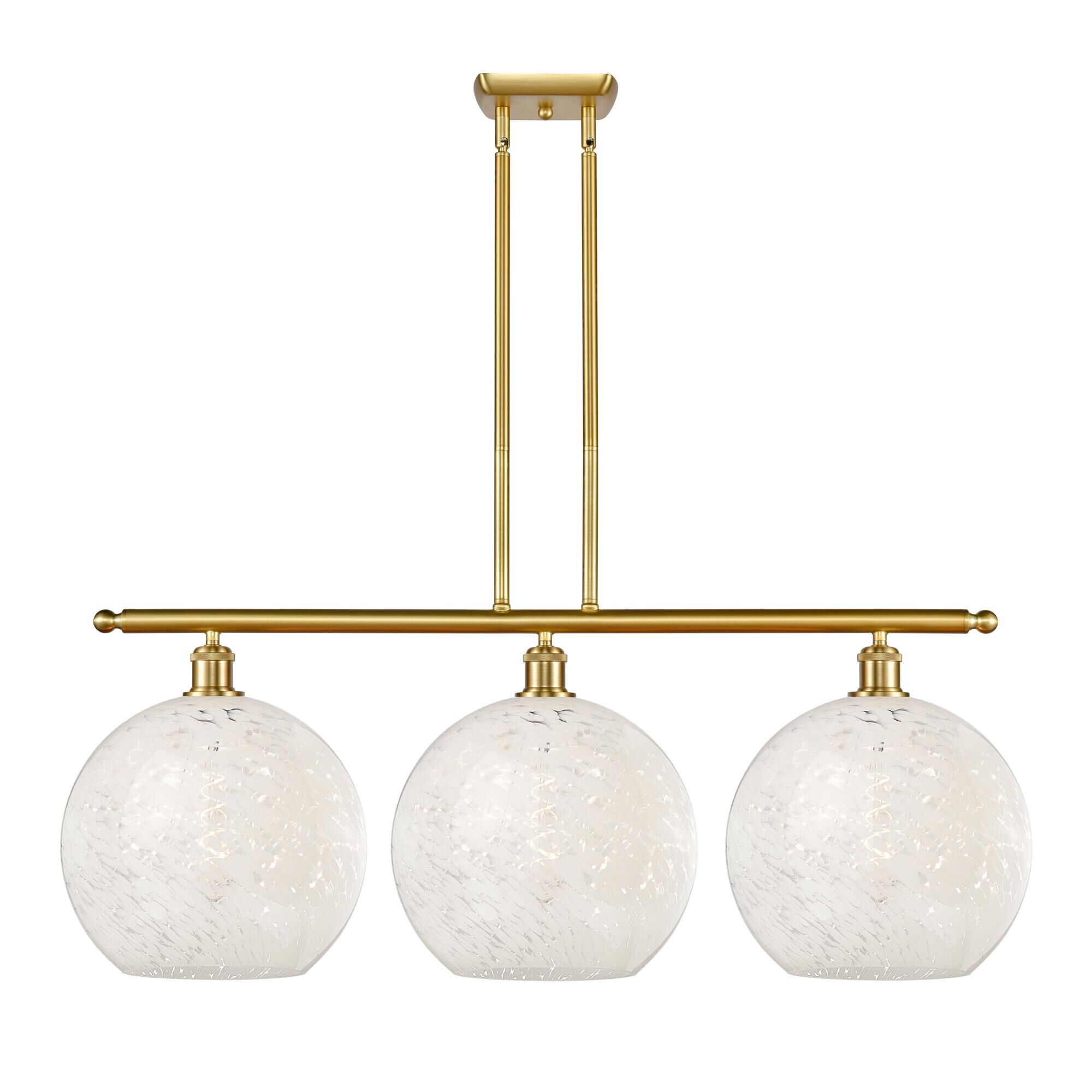 Bruno Marashlian White Mouchette 39 Inch Linear Suspension Light by Innovations Lighting