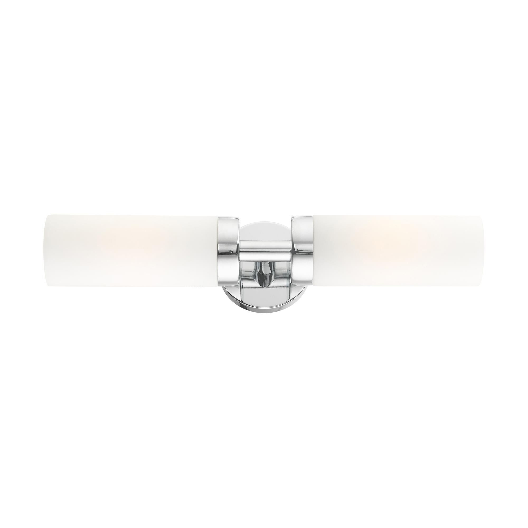 Shown in Polished Chrome finish and Hand Blown Satin Opal White glass