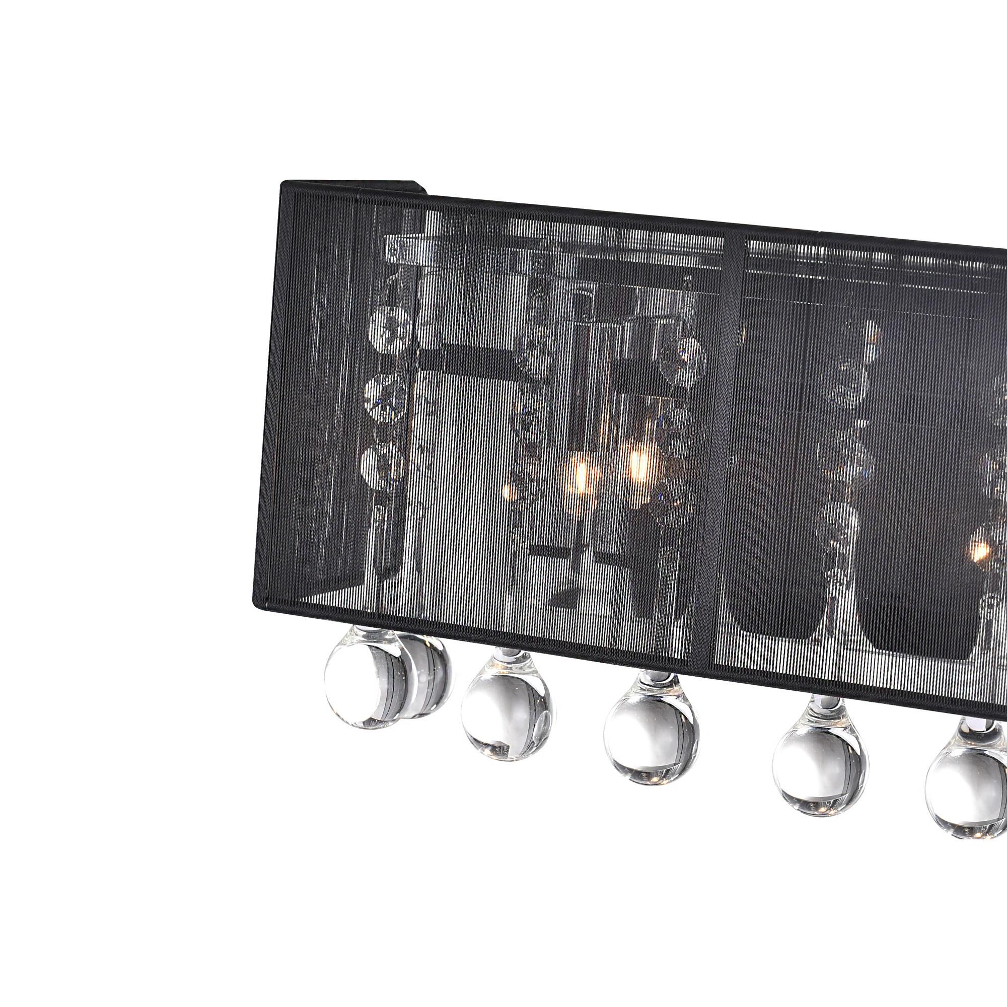 Shown in Chrome finish and K9 Clear crystal and Black shade