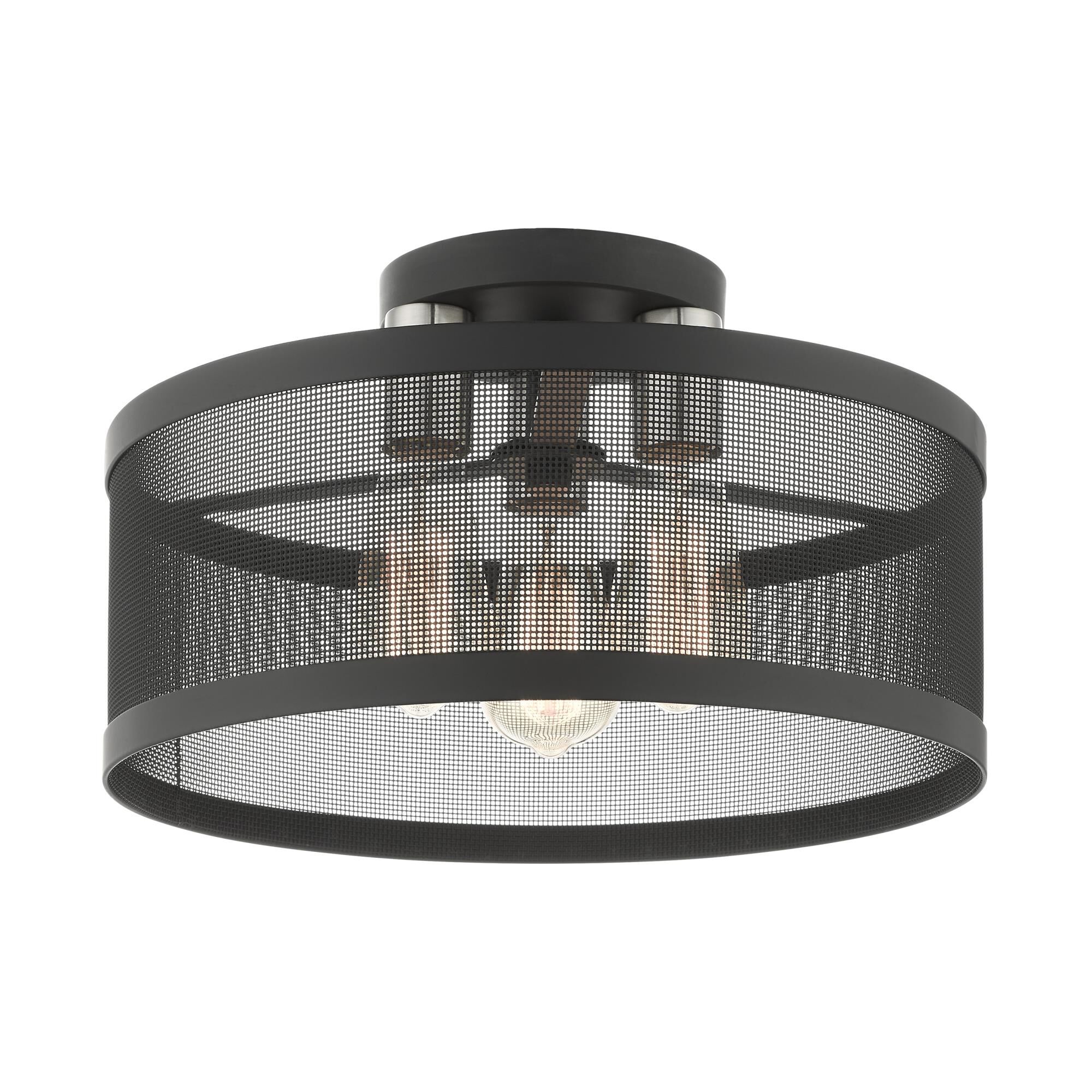 Industro 3 Light Semi Flush Mount by Livex Lighting