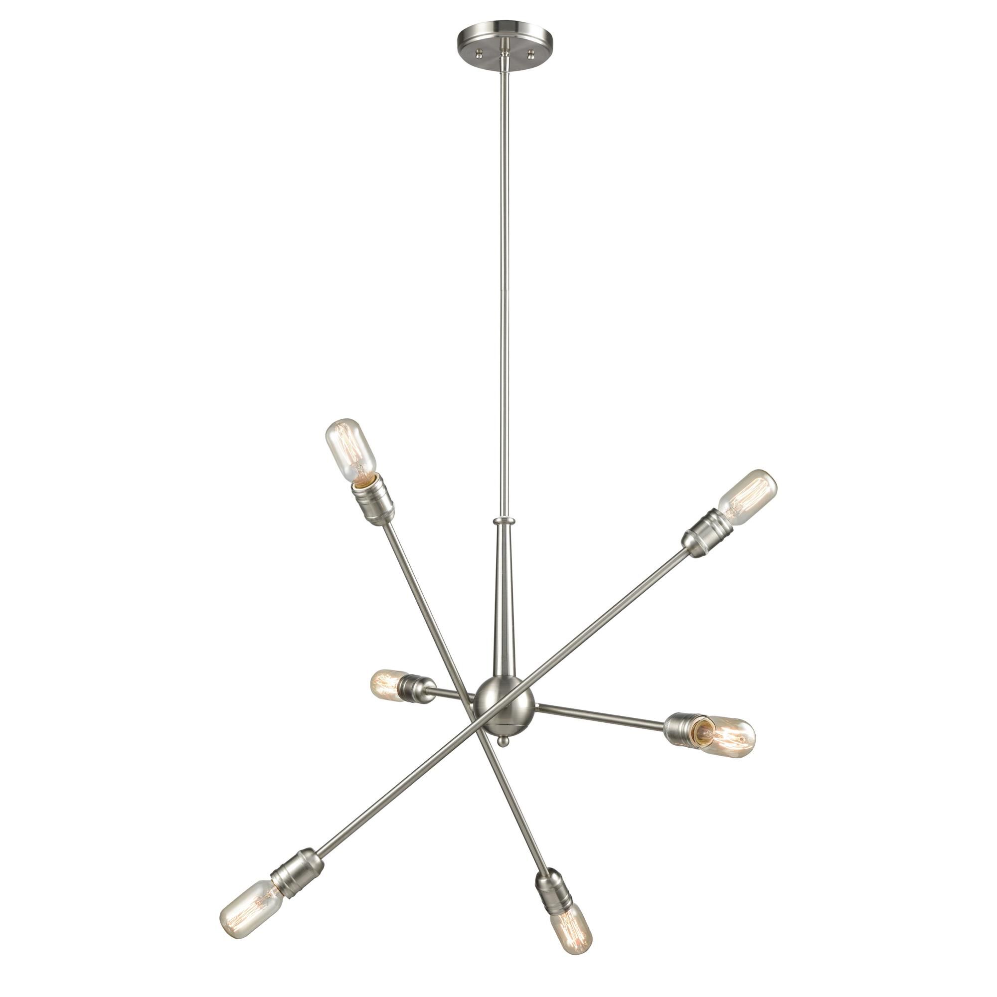 Delphine 28 Inch 6 Light Chandelier by ELK Lighting