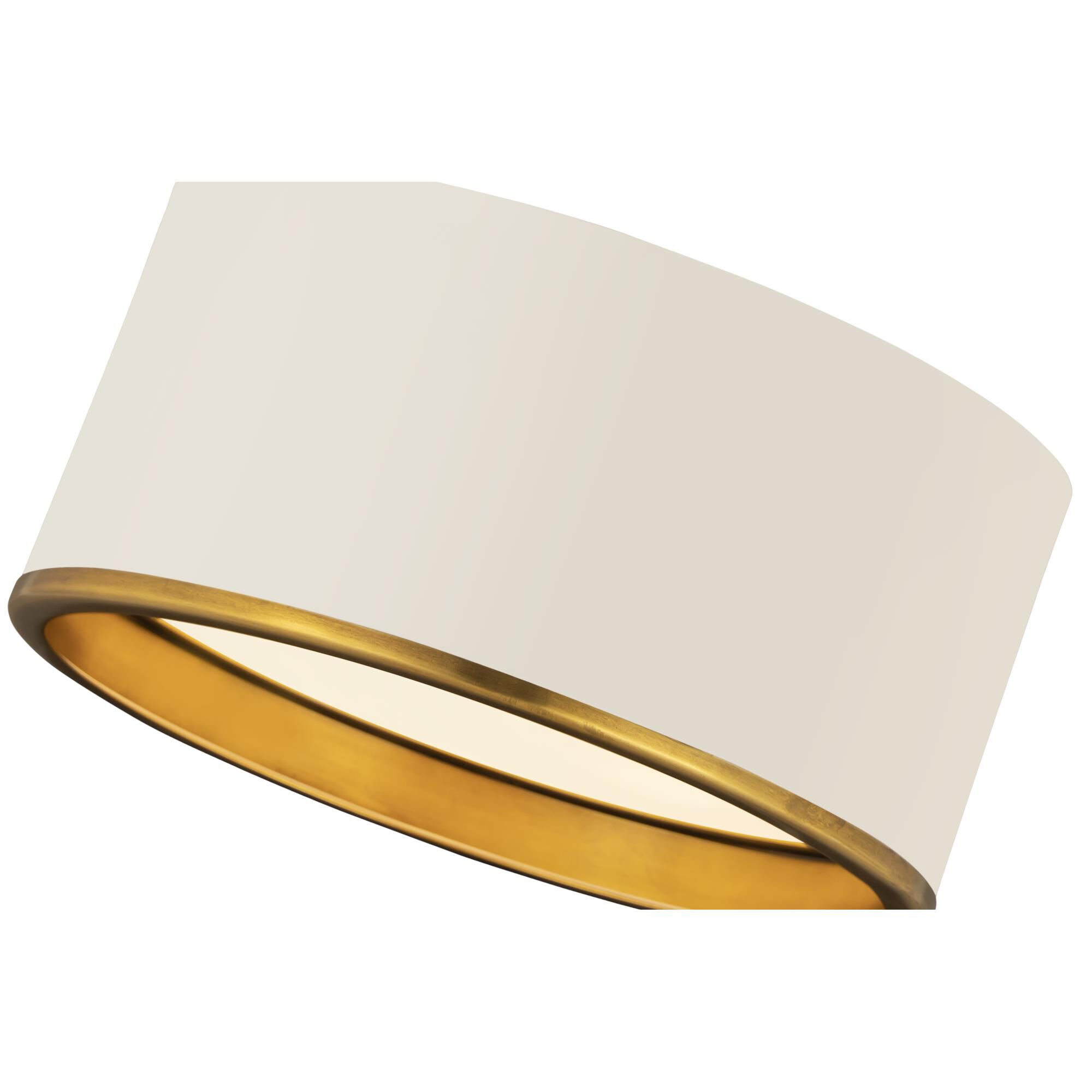 Shown in Matte White And Rubbed Brass finish and Steel glass and Steel shade