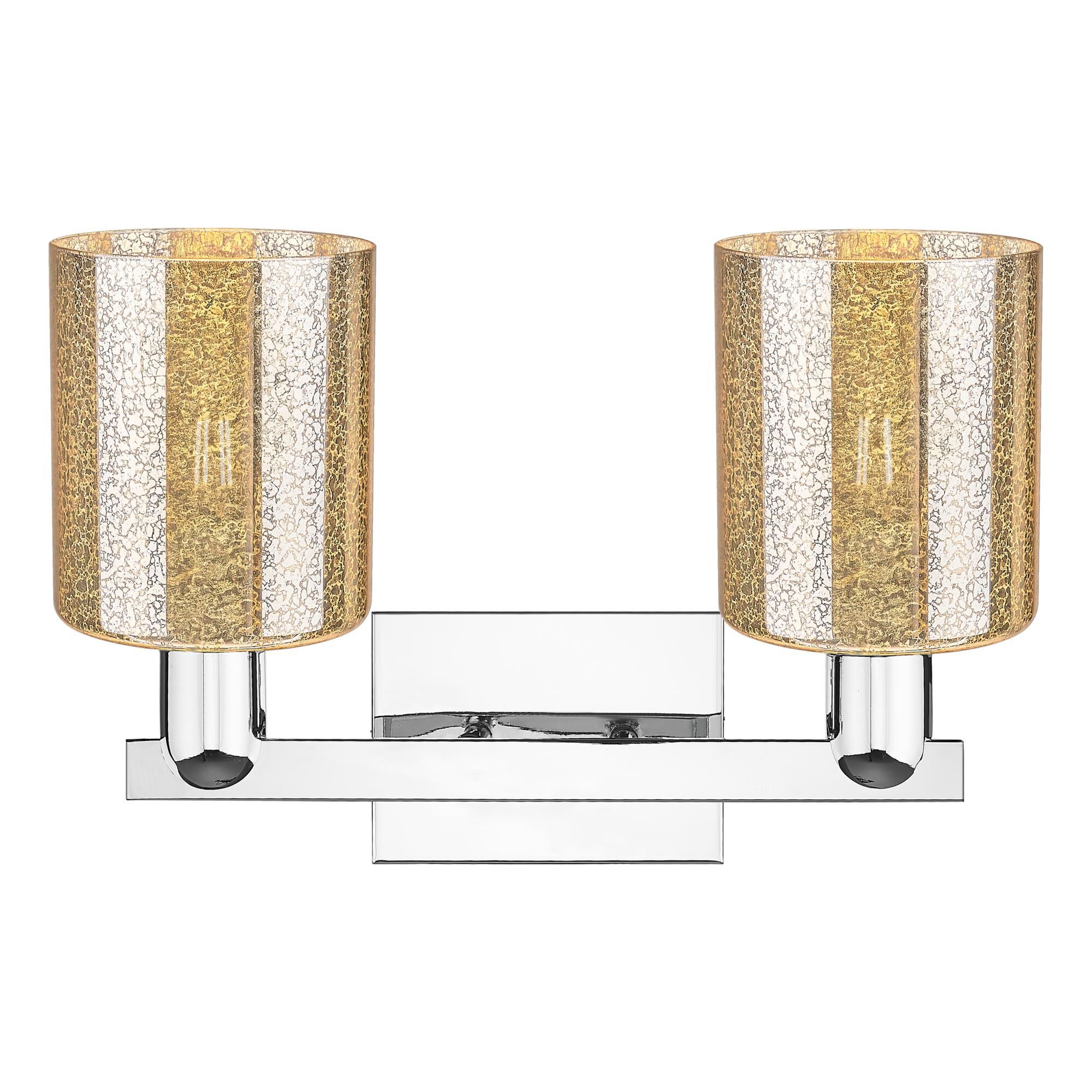 Shown in Polished Chrome finish and Mercury glass