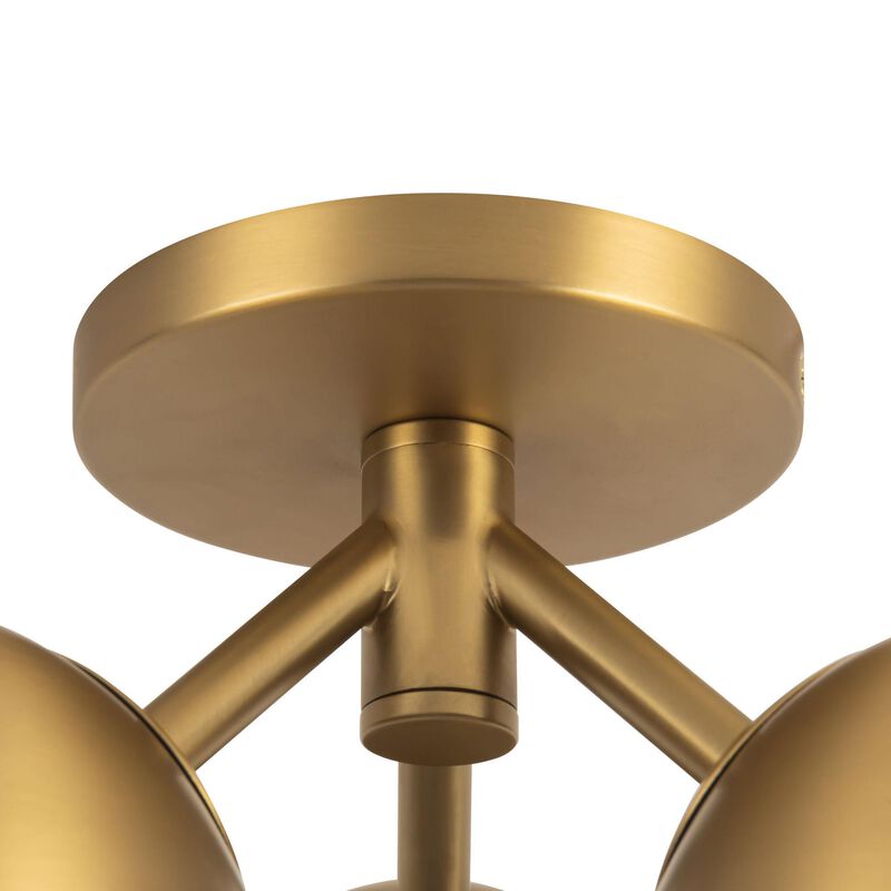 Ryan Pauly Fosso 12 Inch 3 Light Semi Flush Mount by Kuzco