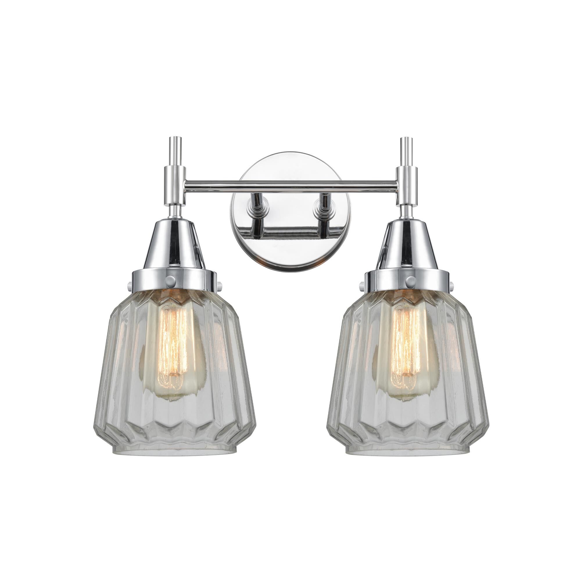 Shown in Polished Chrome finish and Clear Large Cone glass