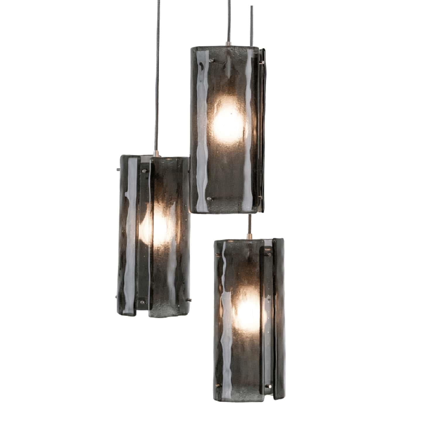 Textured Glass Multi Light Pendant by Hammerton Studio