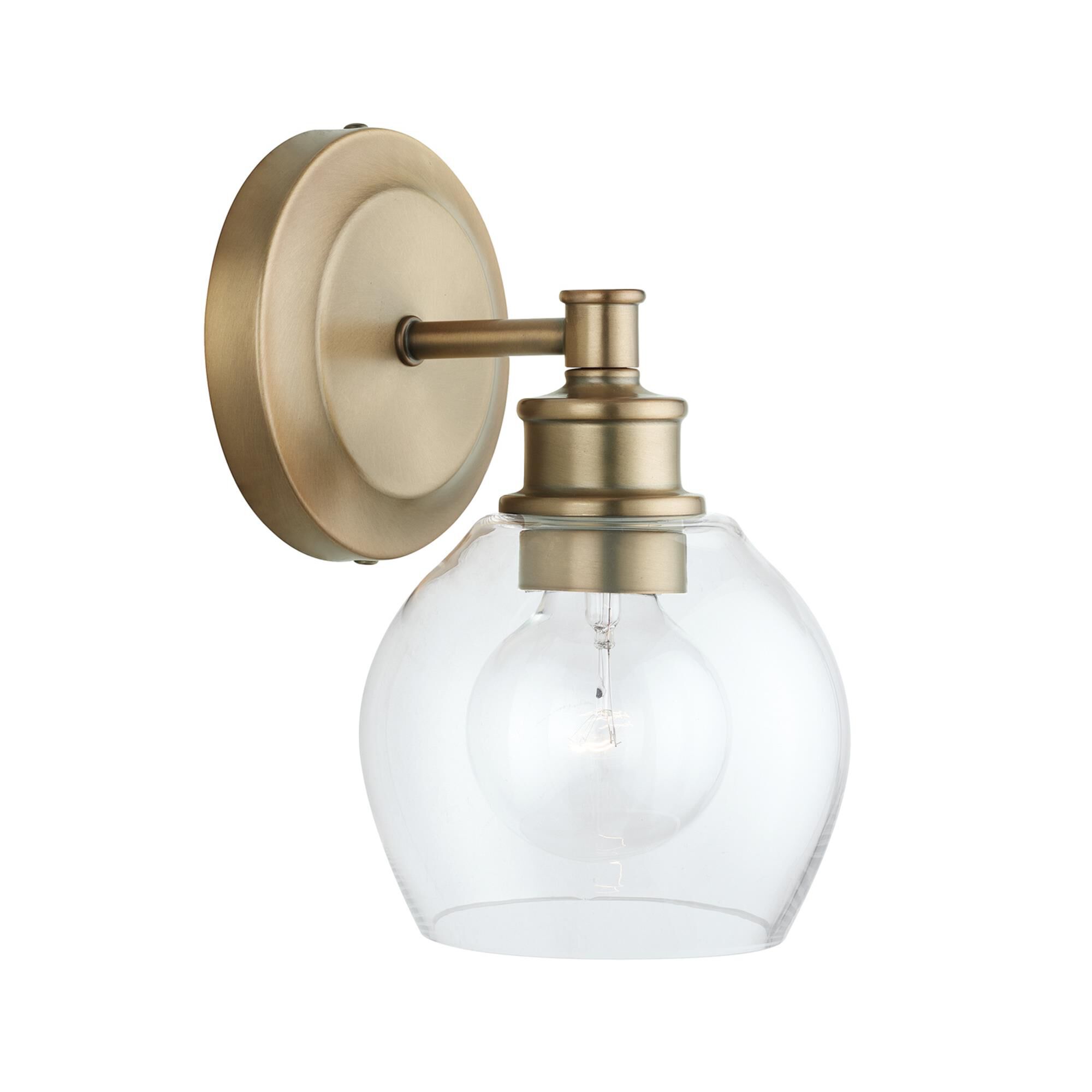 Shown in Aged Brass finish and 426 glass