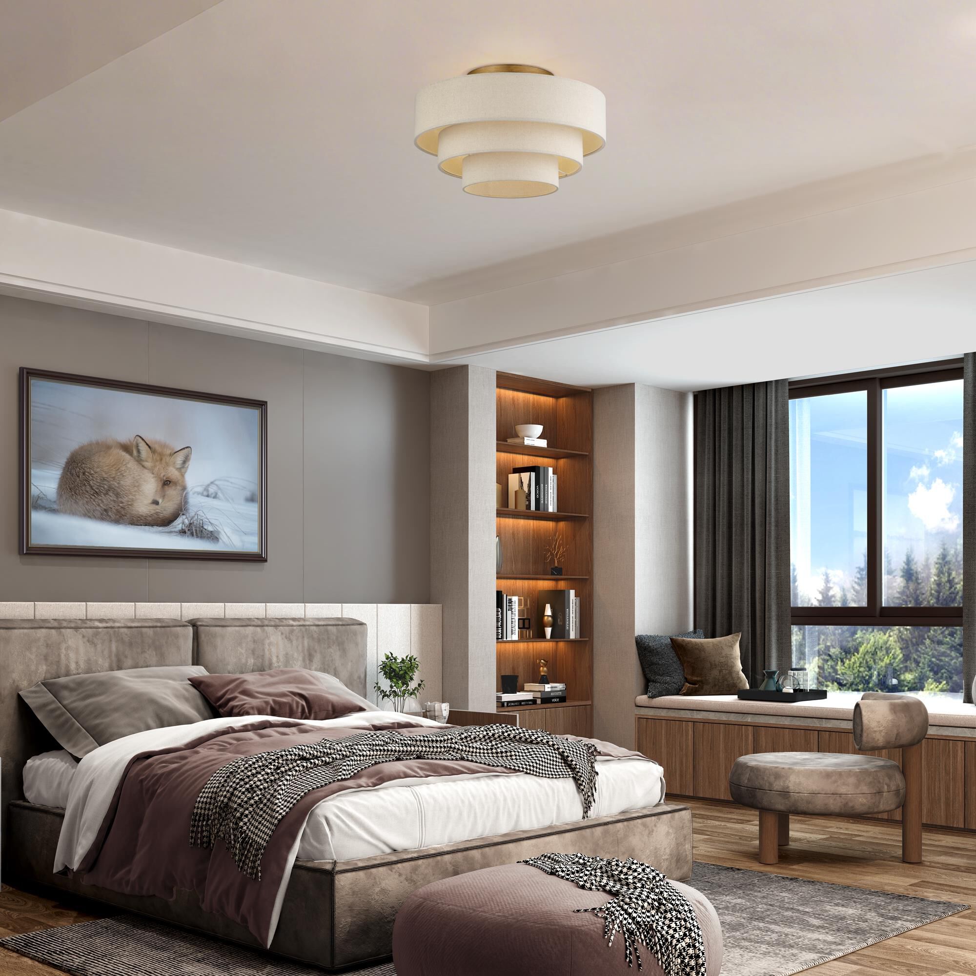 Bellingham 21 Inch Semi Flush Mount by Livex Lighting