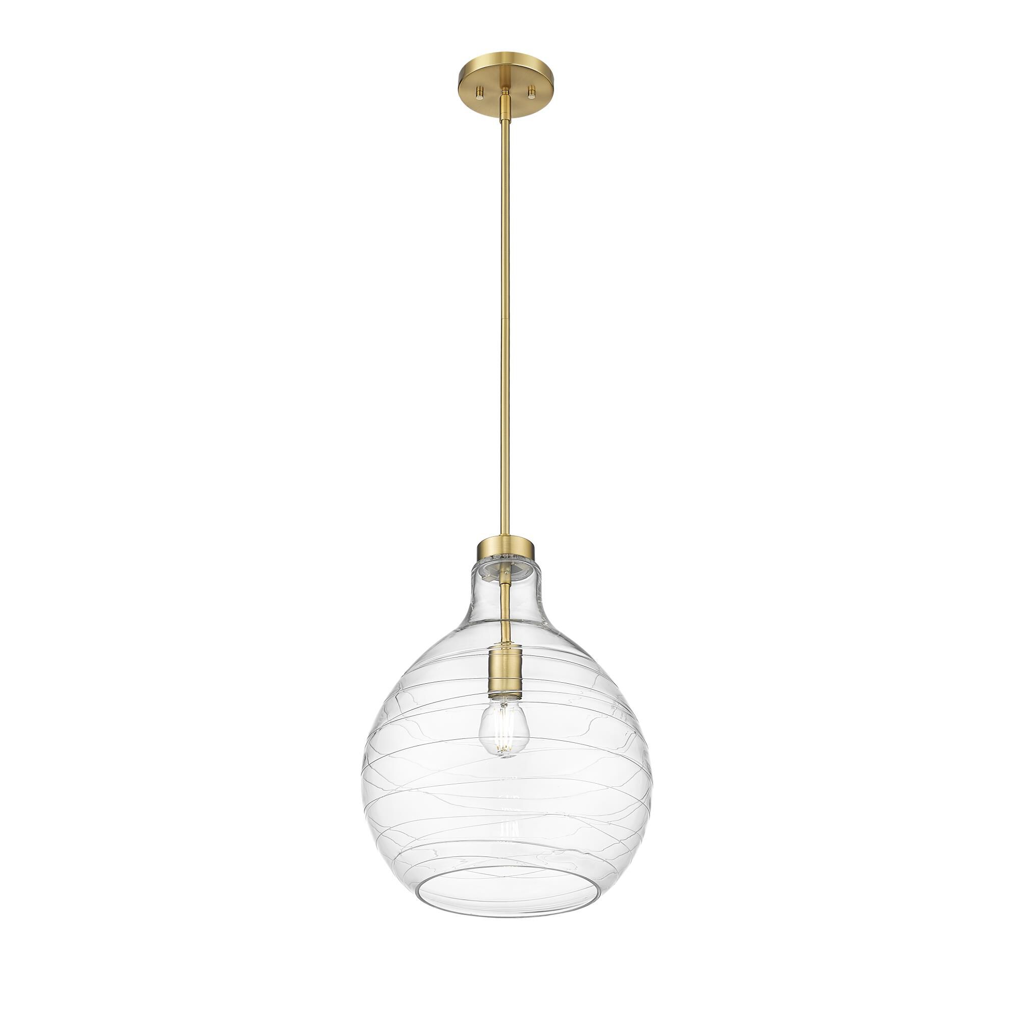 Shown in Modern Gold finish and Clear glass and Clear shade