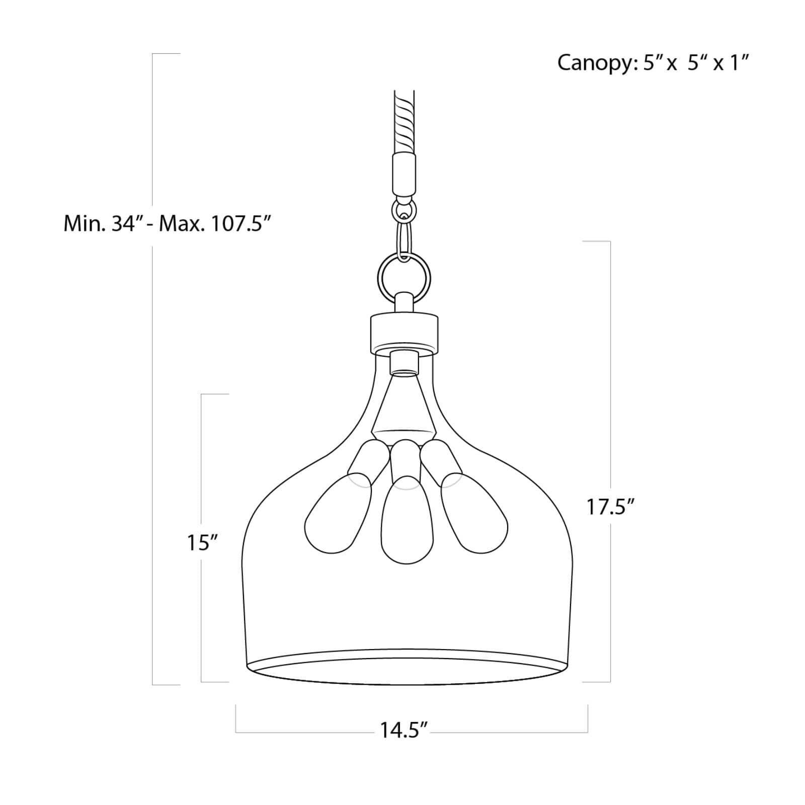 Demi John 15 Inch Large Pendant by Regina Andrew
