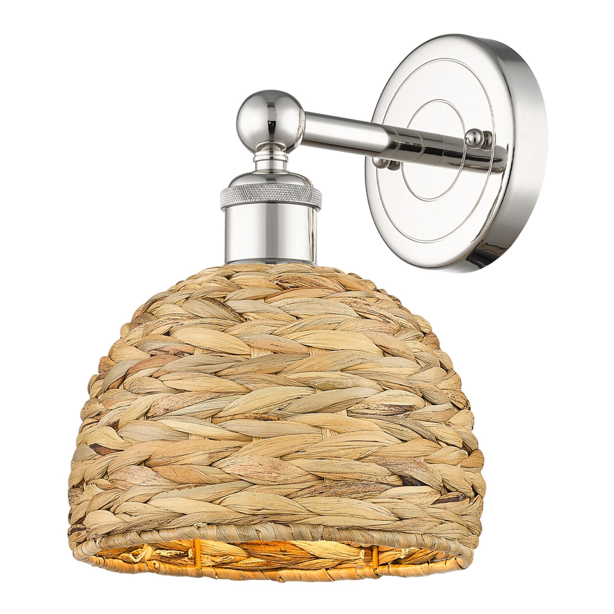 Bruno Marashlian Woven Rattan 11 Inch Wall Sconce by Innovations Lighting