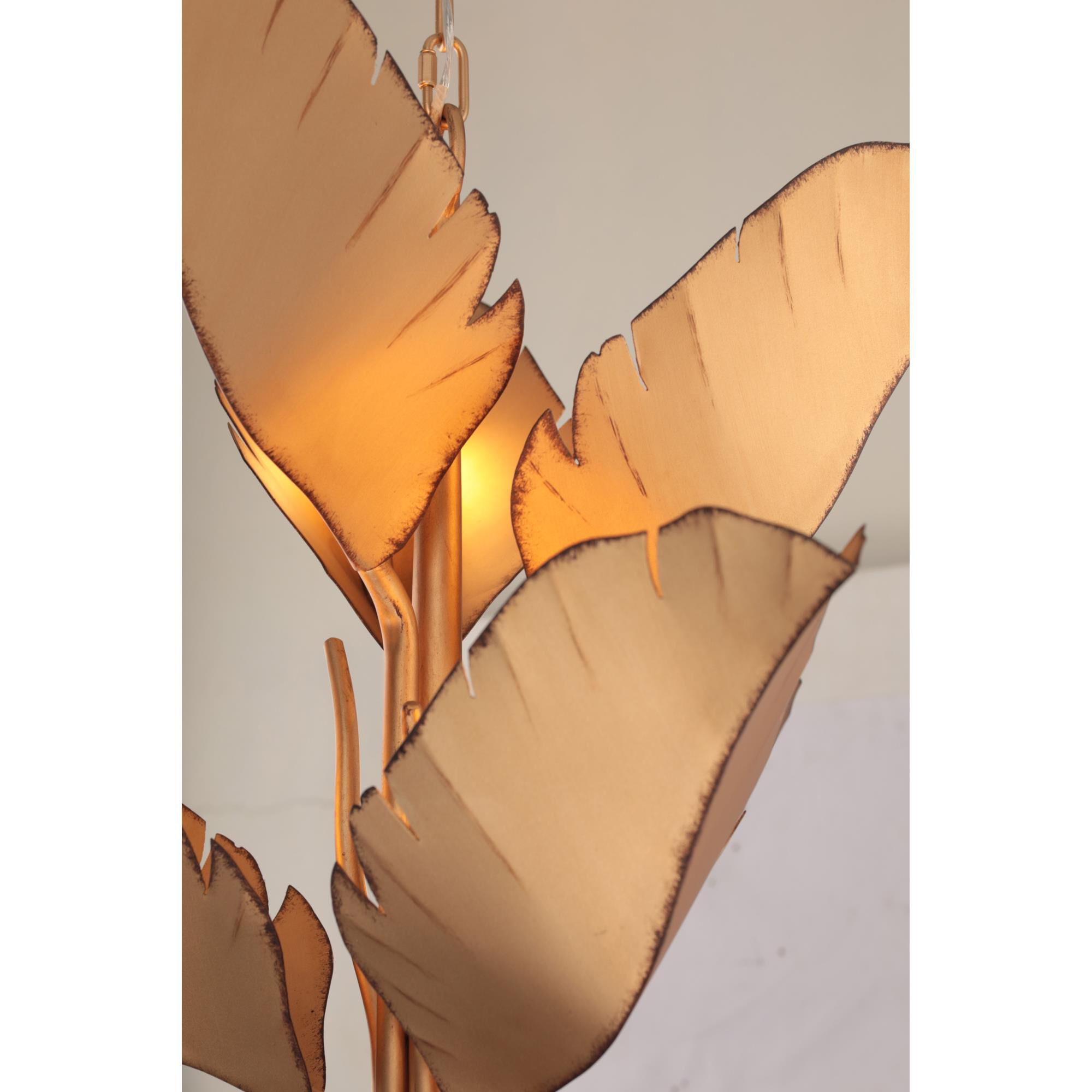 Banana Leaf 25 Inch 6 Light Chandelier by Varaluz