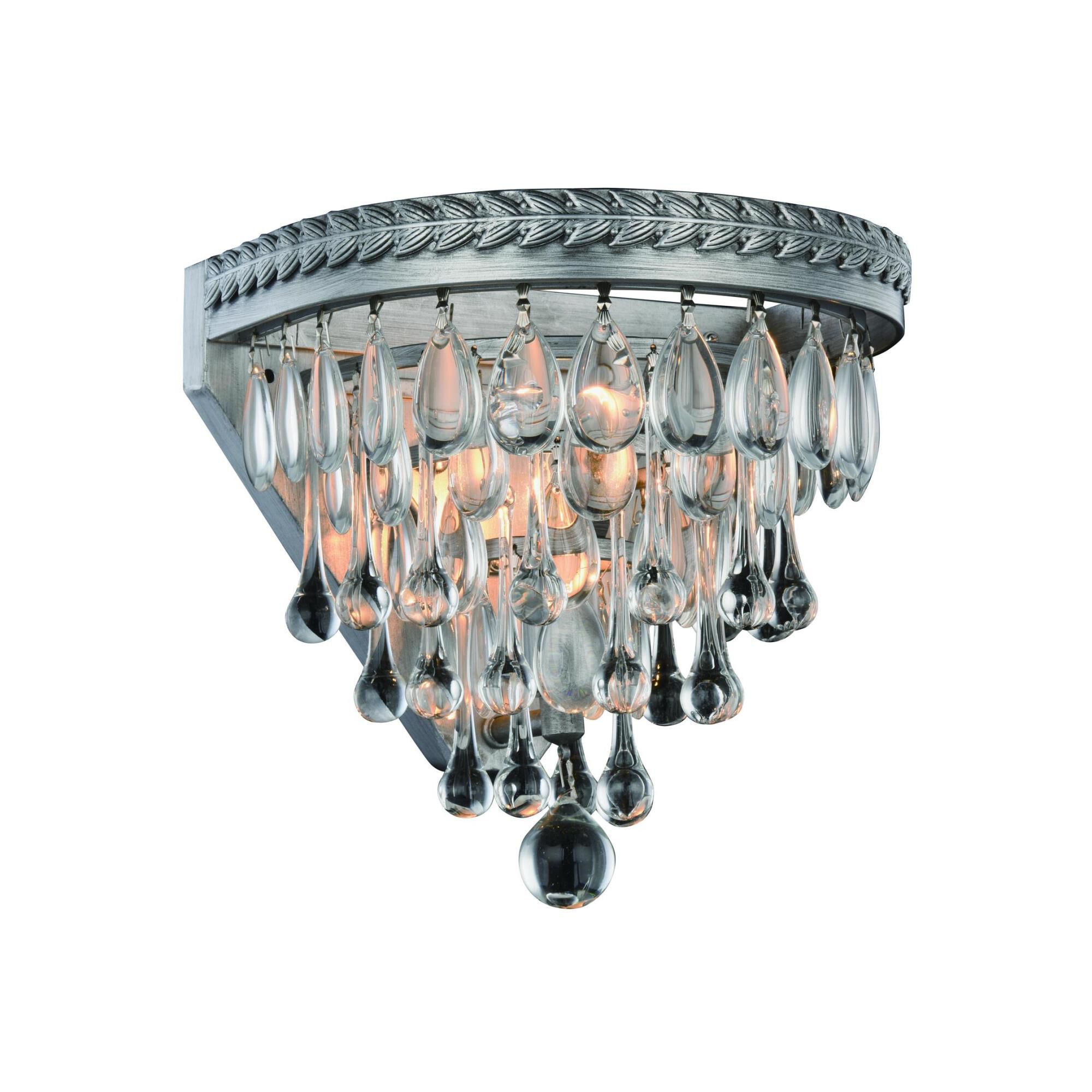 Shown in Antique Silver finish and Royal Cut crystal