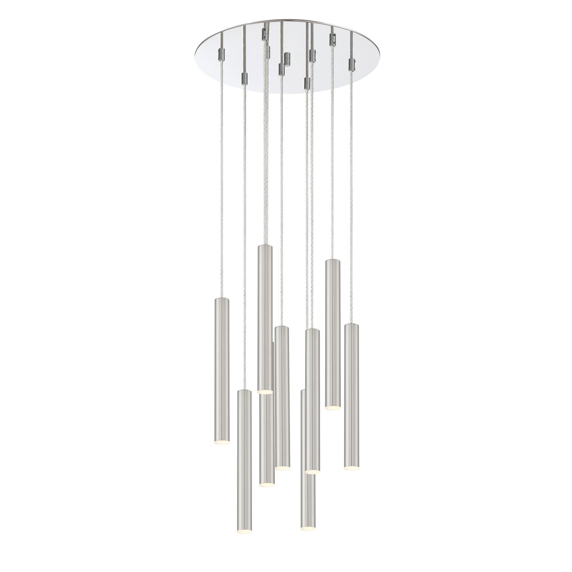 Shown in Chrome finish and Steel glass and Steel shade